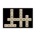 Personalisierte Fußmatte mit Wortlegespiel
