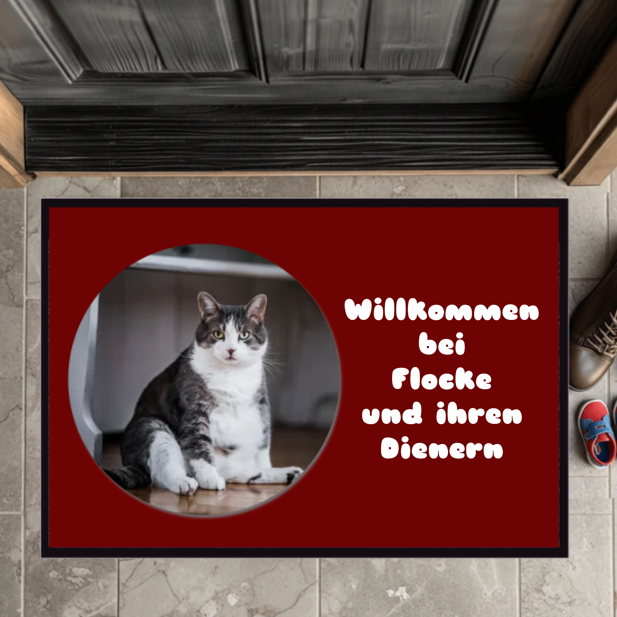 Personalisierte Fußmatte - Katze