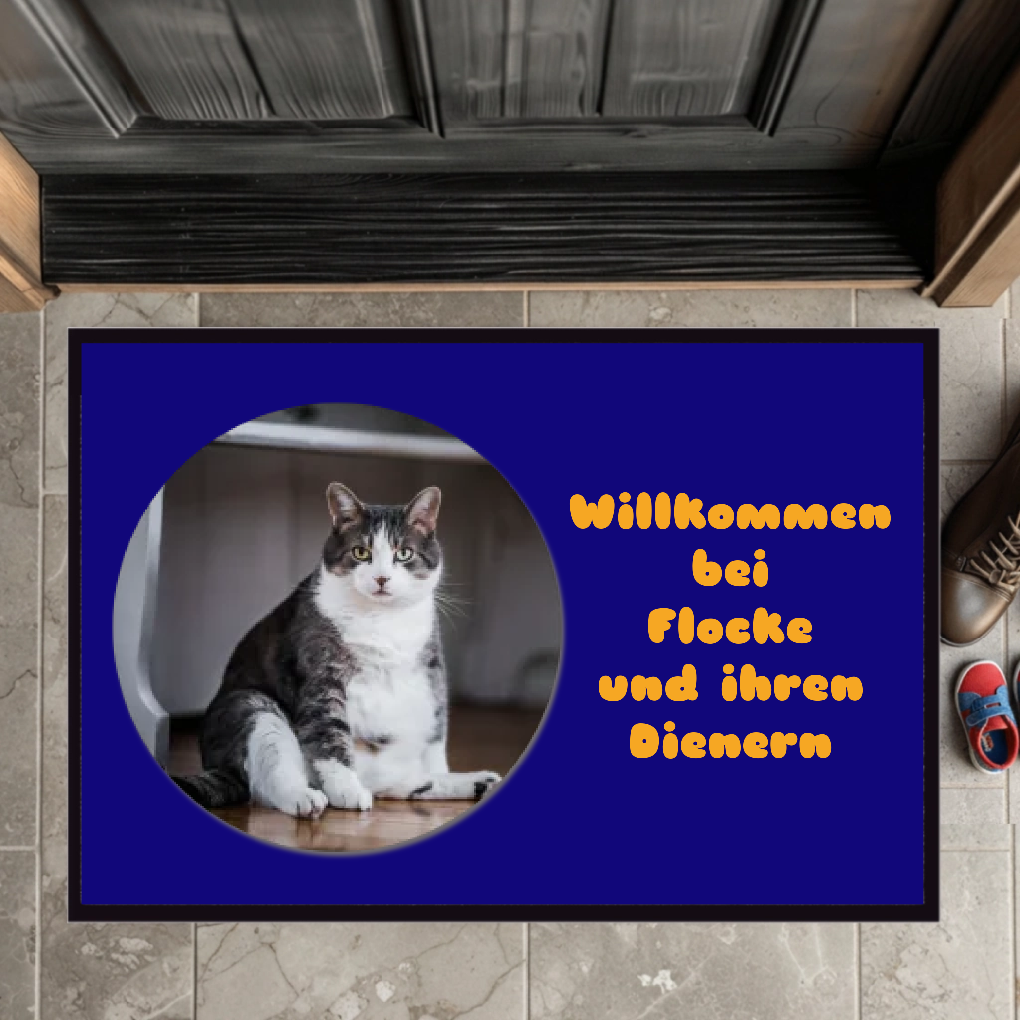 Personalisierte Fußmatte - Katze