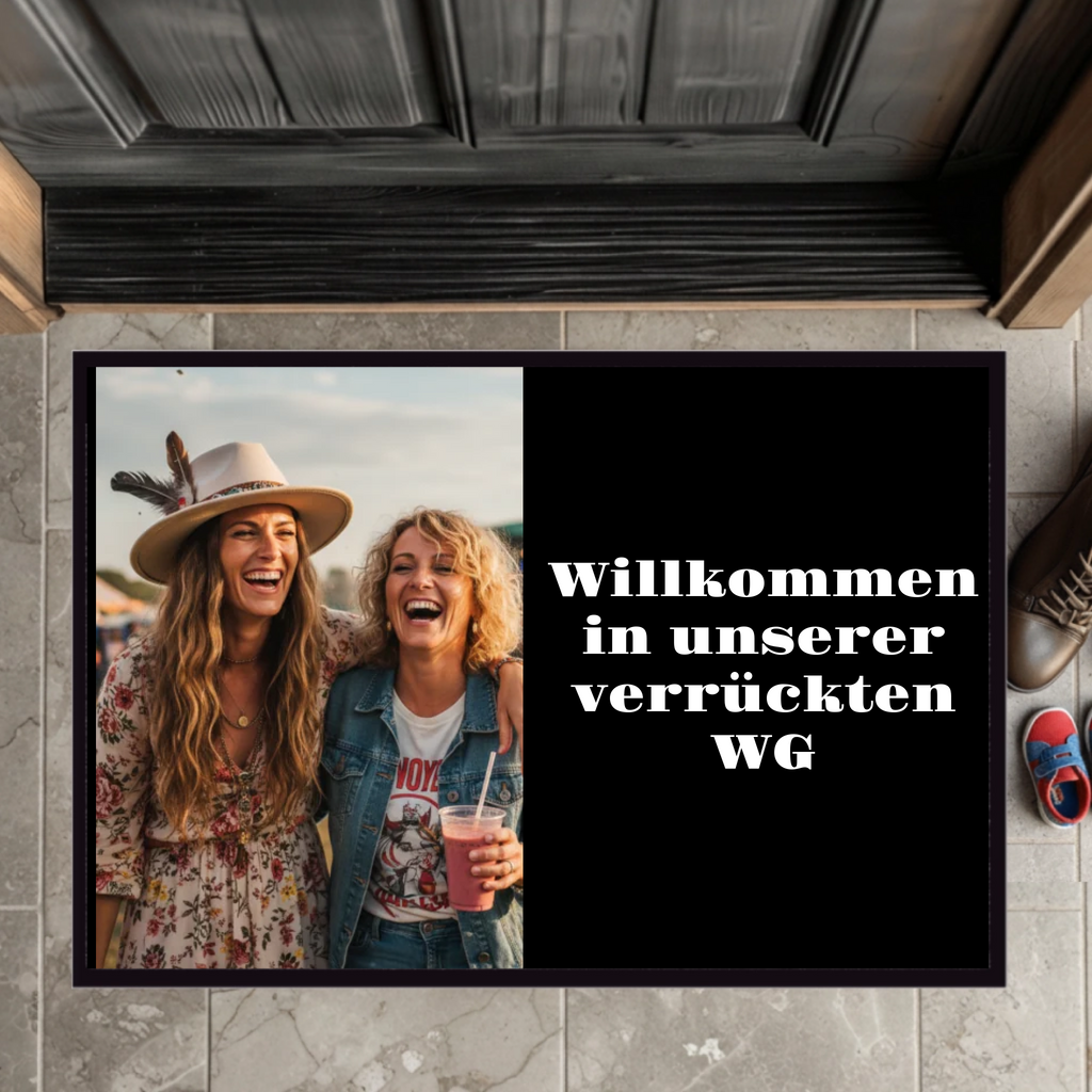 Personalisierte Fußmatte mit Foto & Text