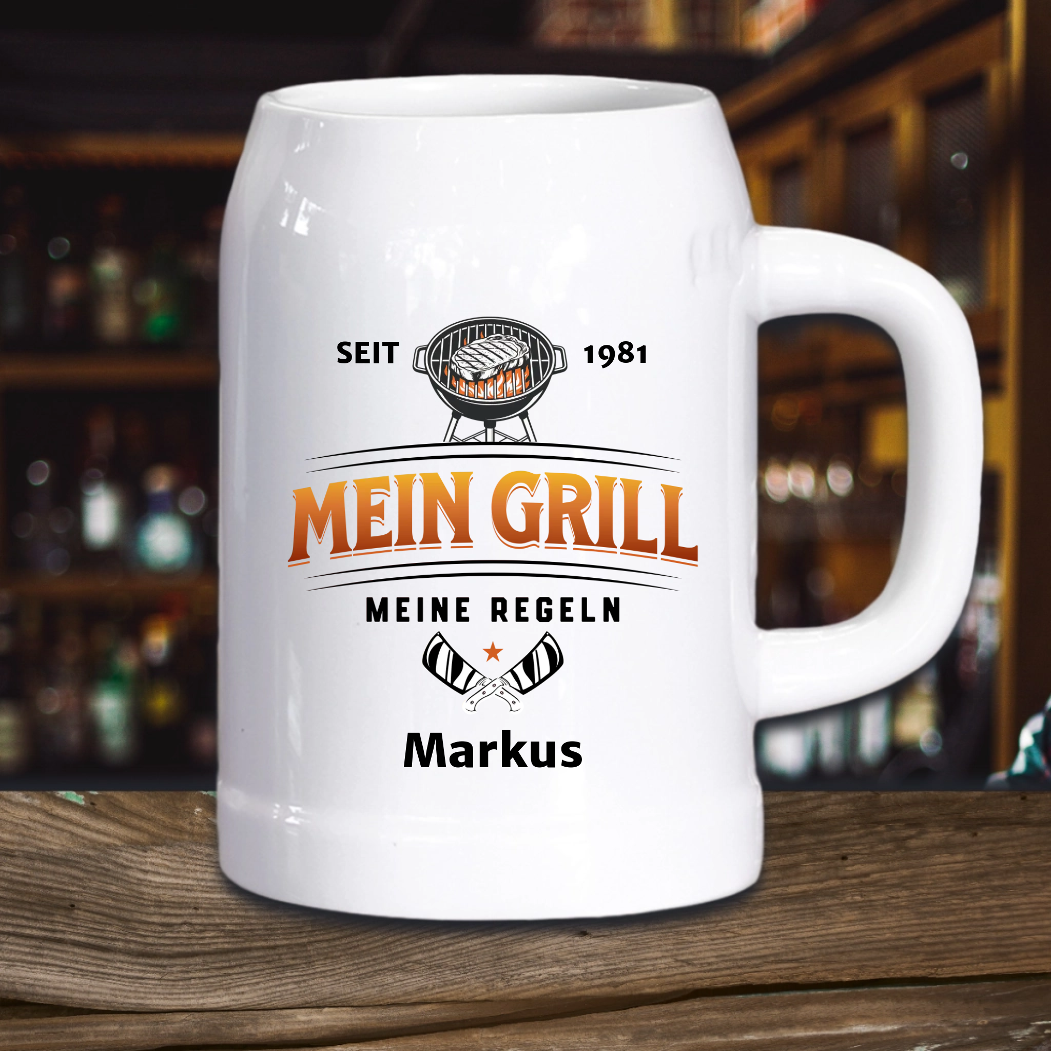 Mein Grill, Meine Regeln - personalisierter Bierkrug