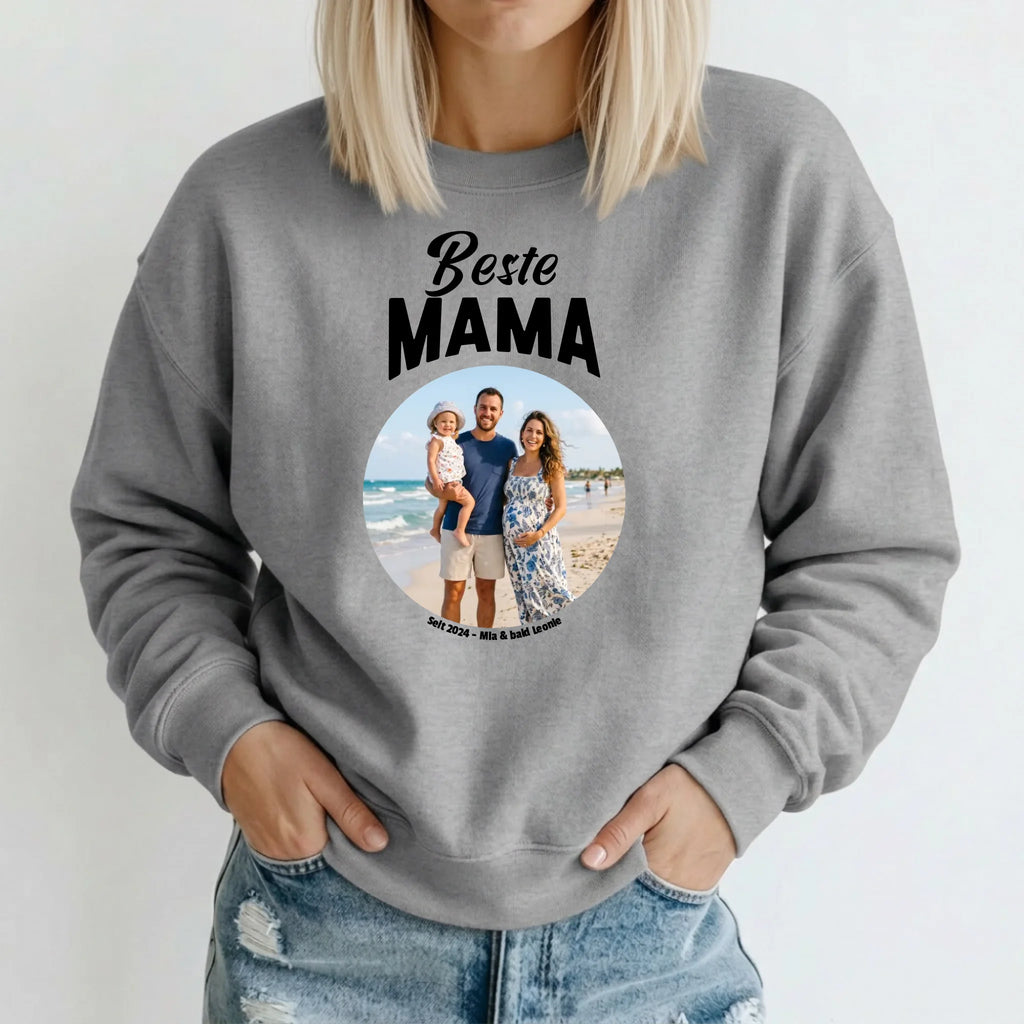 Sweater beige personalisiert