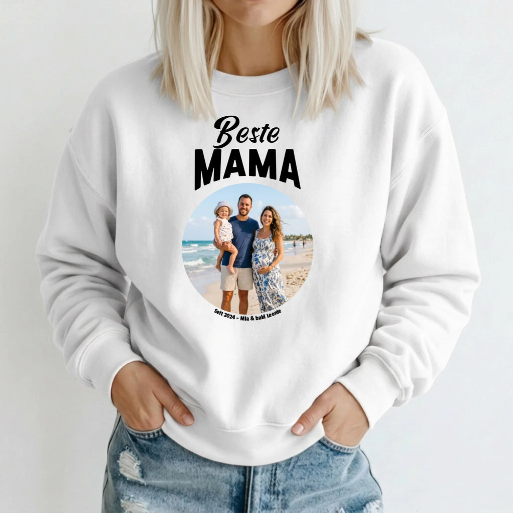 Sweater beige personalisiert