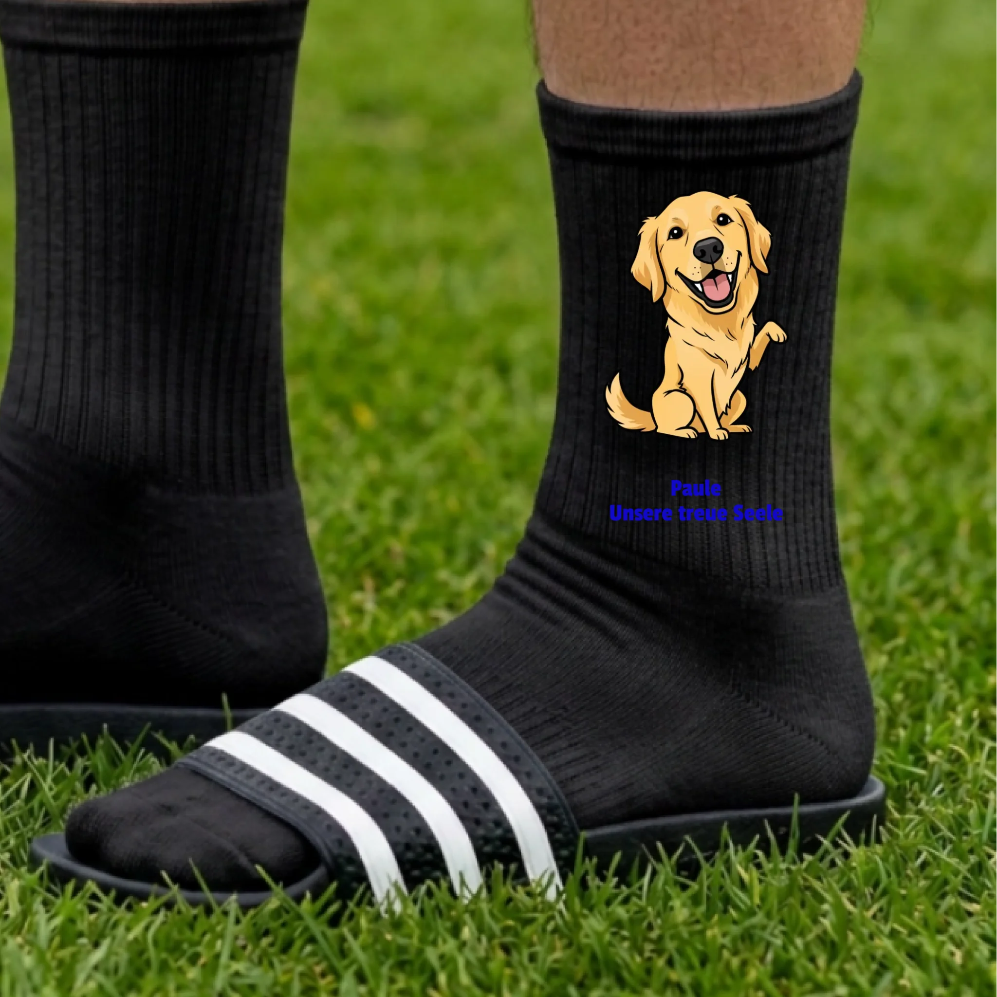 Personalisierte Socken schwarz