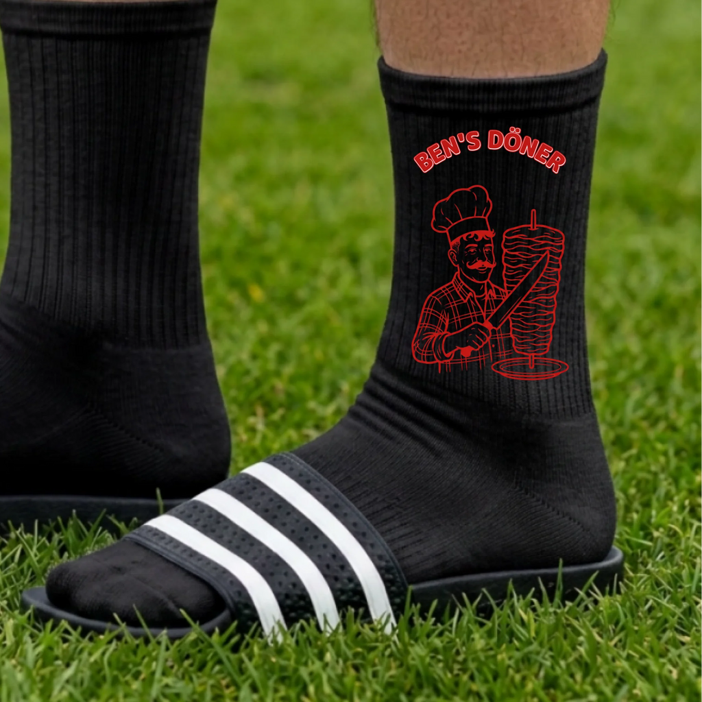 Personalisierte Socken schwarz