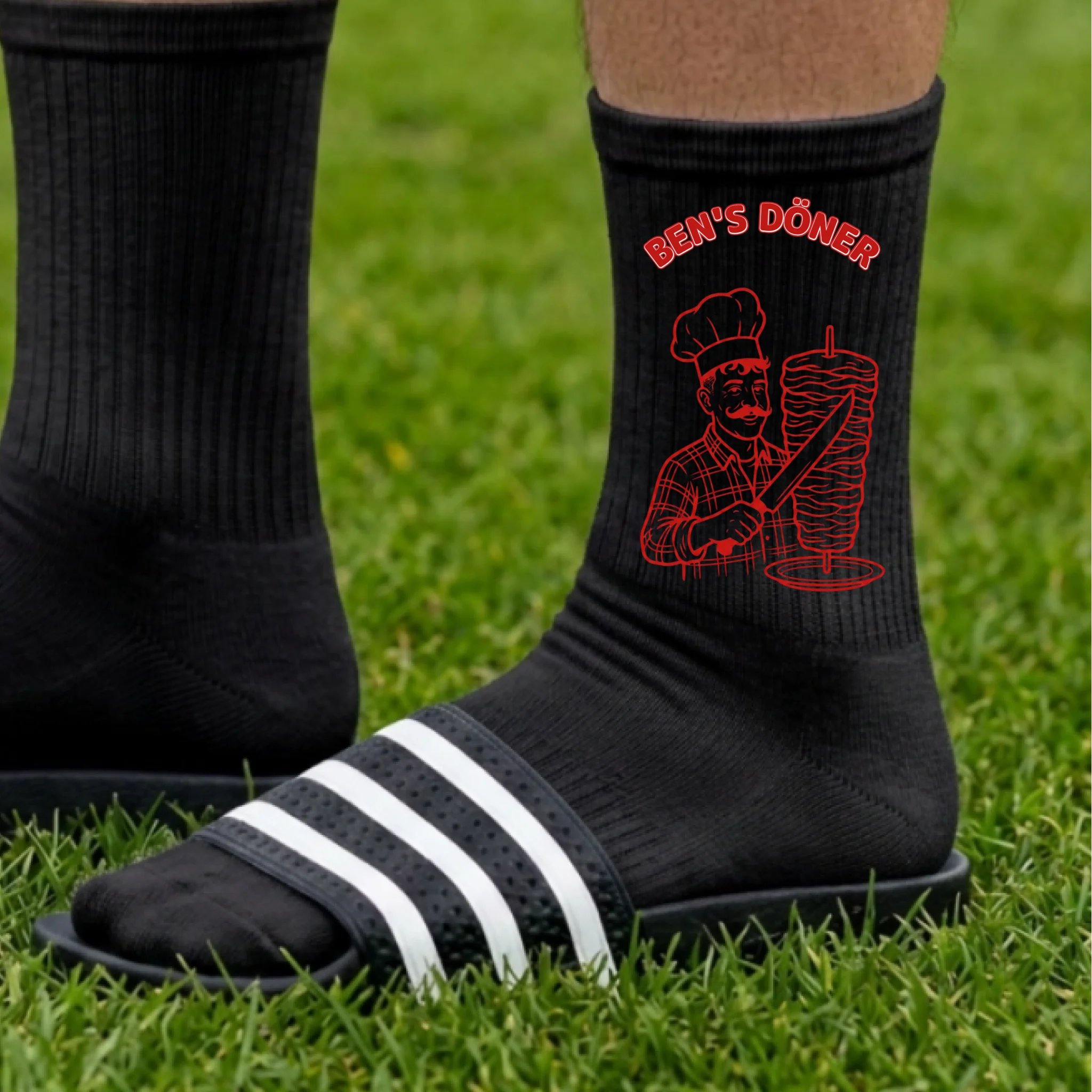 Personalisierte Socken schwarz
