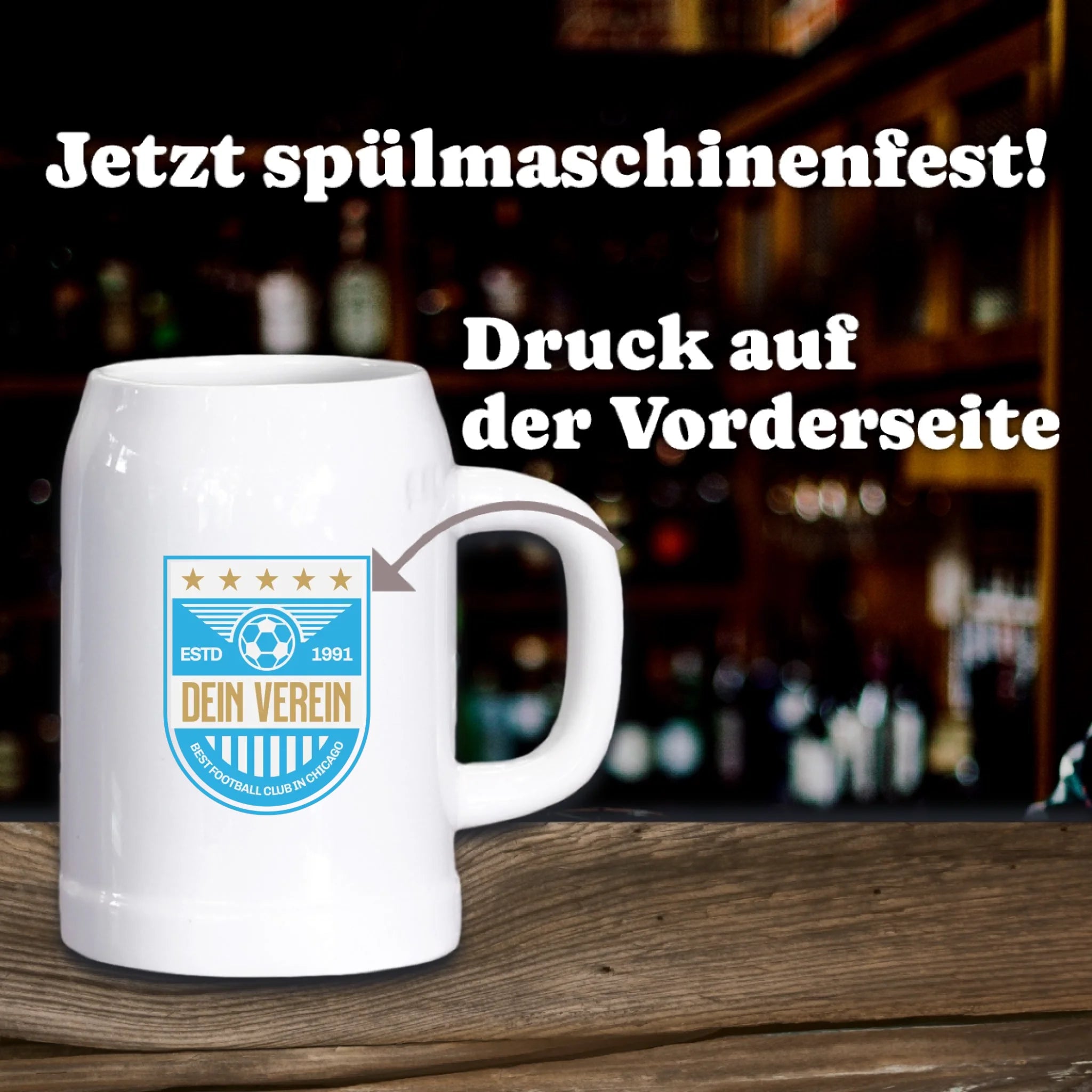 Bierkrug aus Stein personalisiert