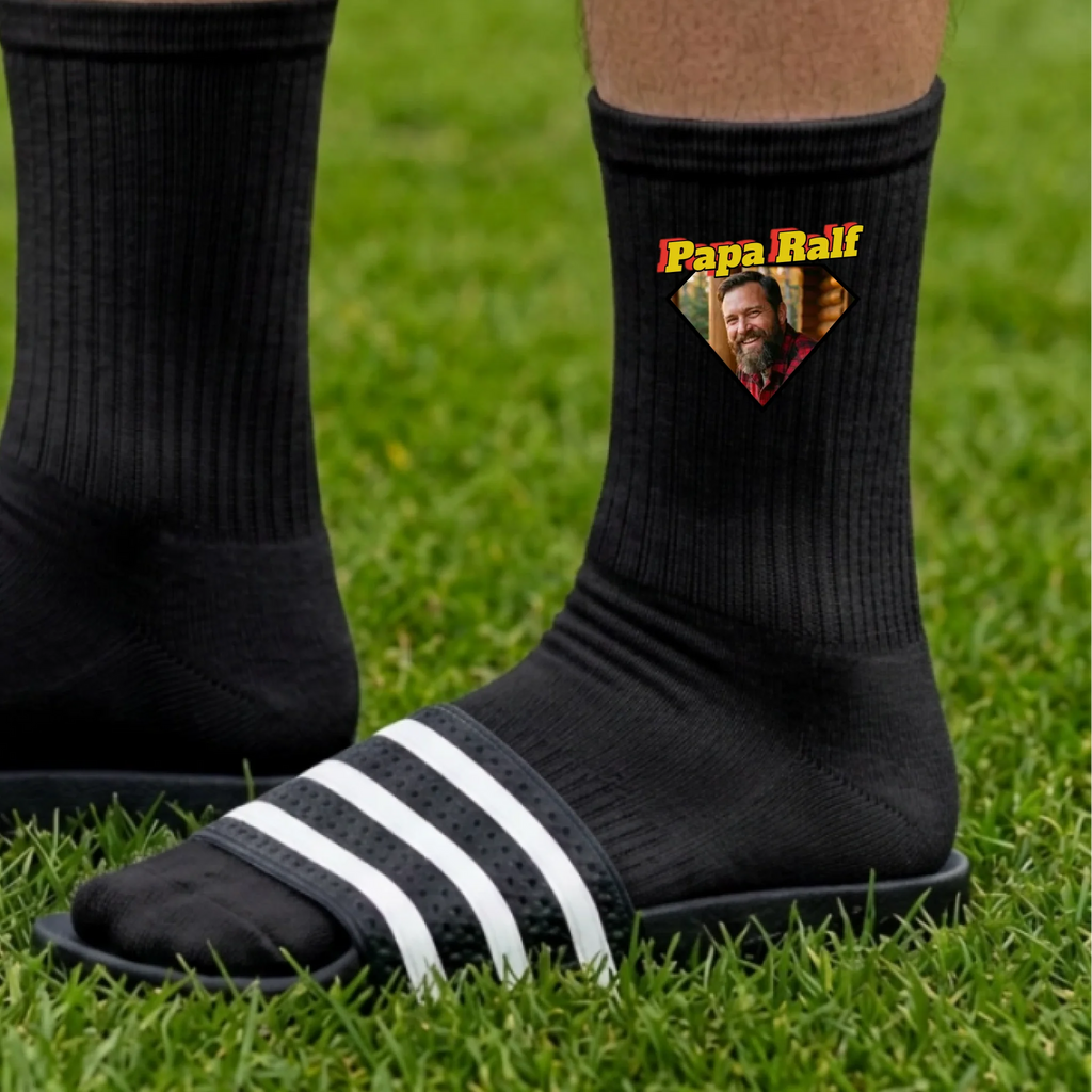 Personalisierte Socken schwarz