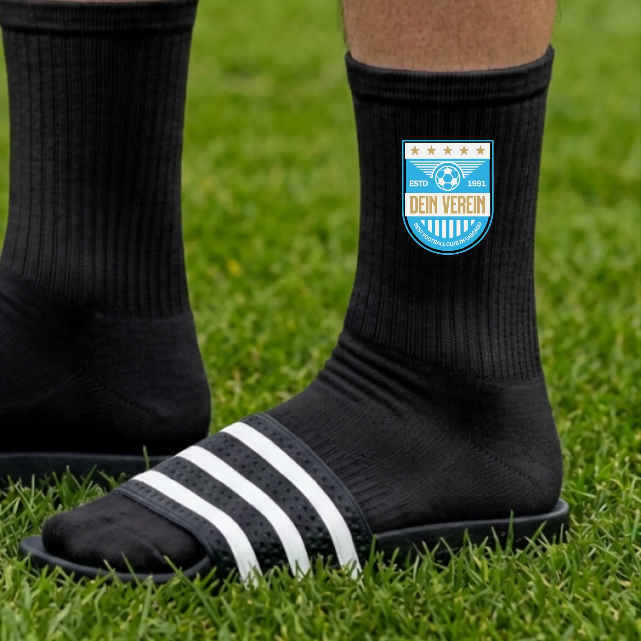 Personalisierte Socken schwarz