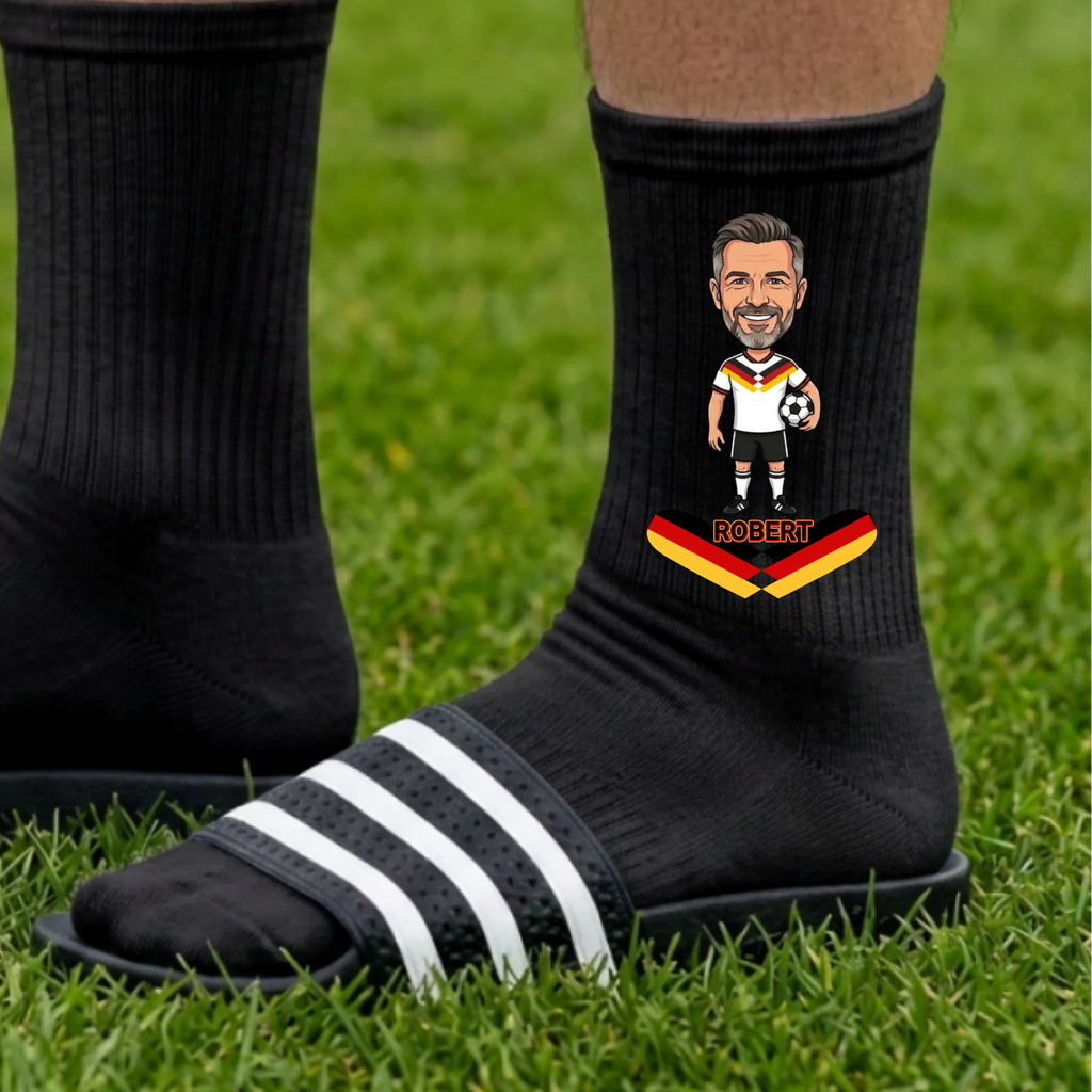 Personalisierte Socken schwarz