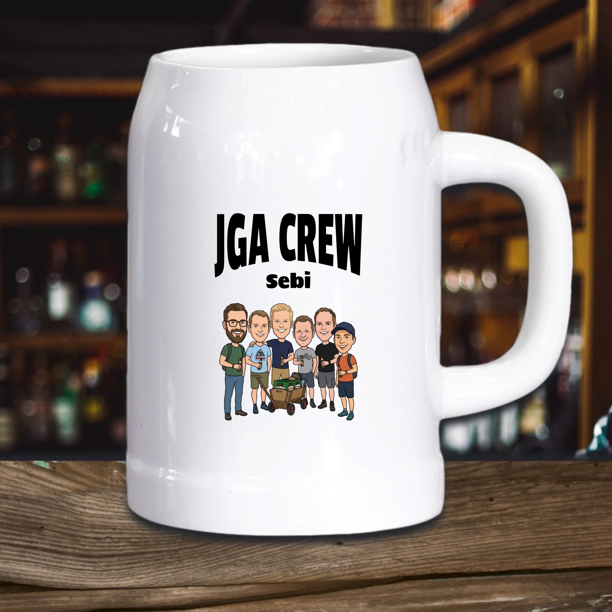 Bierkrug aus Stein personalisiert