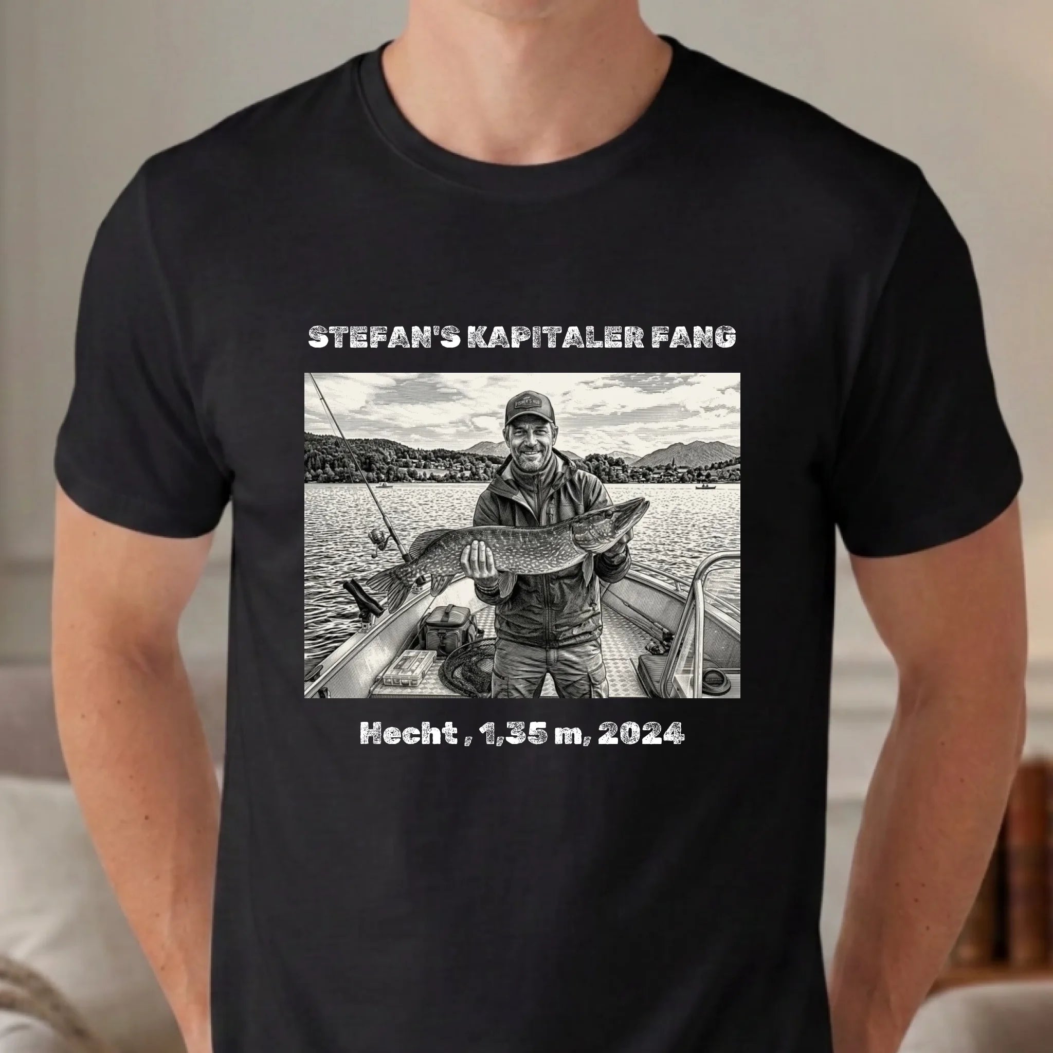 Personalisiertes T-shirt unisex - schwarz