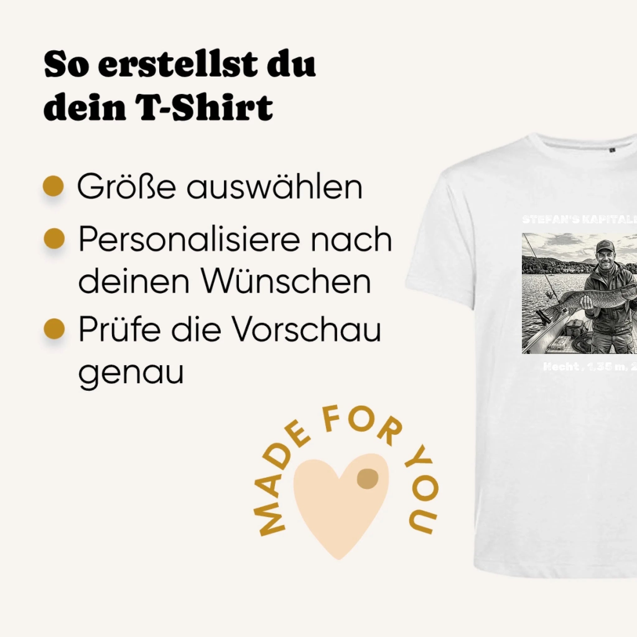 Personalisiertes T-shirt unisex - Erklärung