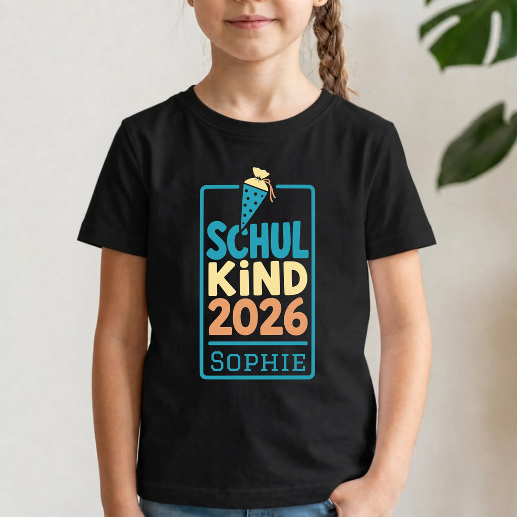 Personalisiertes T-Shirt Kinder - schwarz
