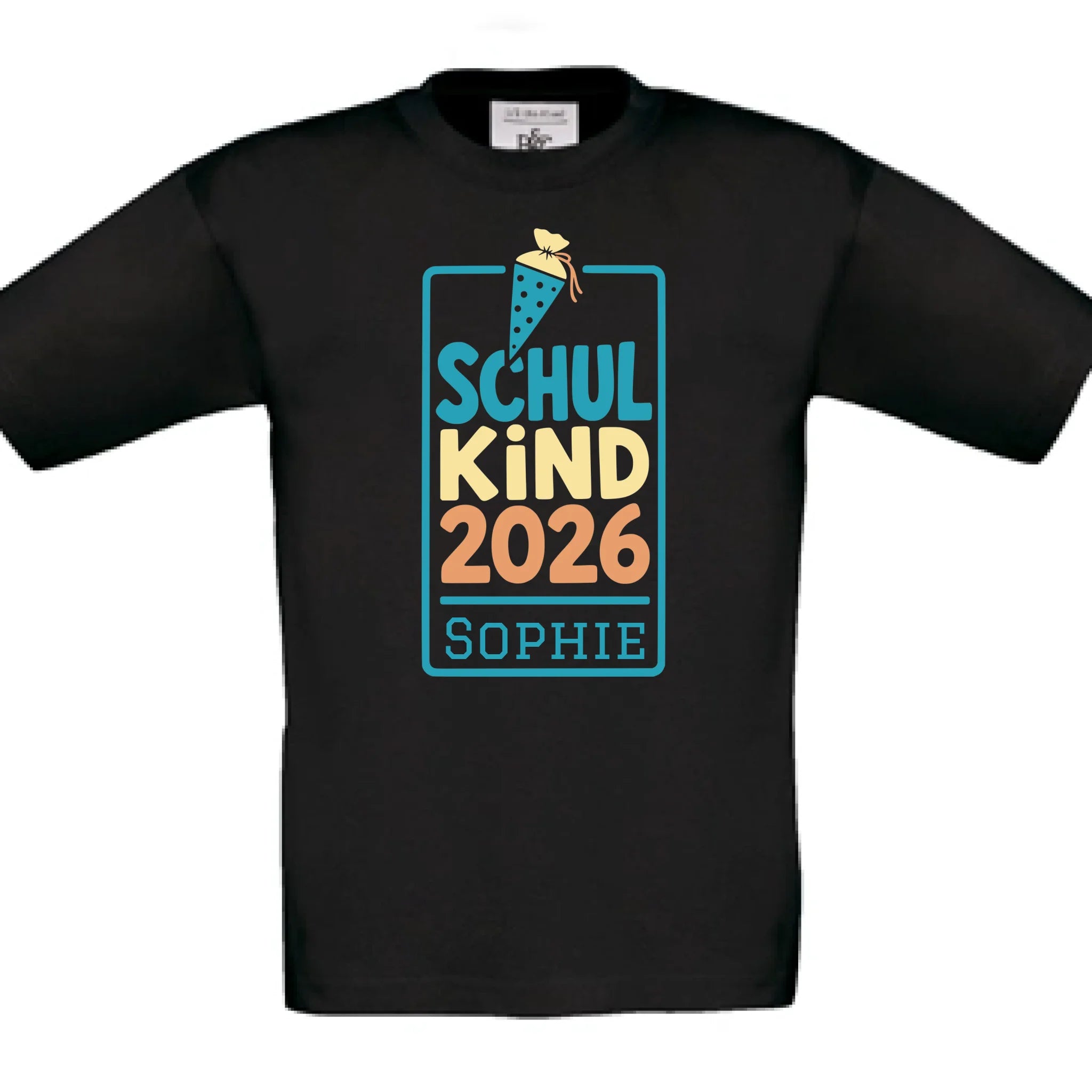 Personalisiertes T-Shirt Kinder - schwarz