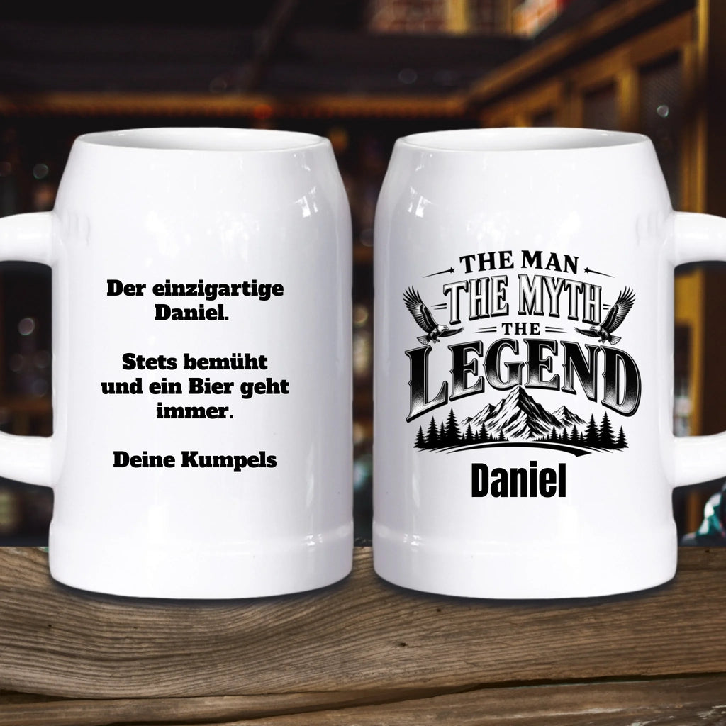 Bierkrug aus Stein personalisiert