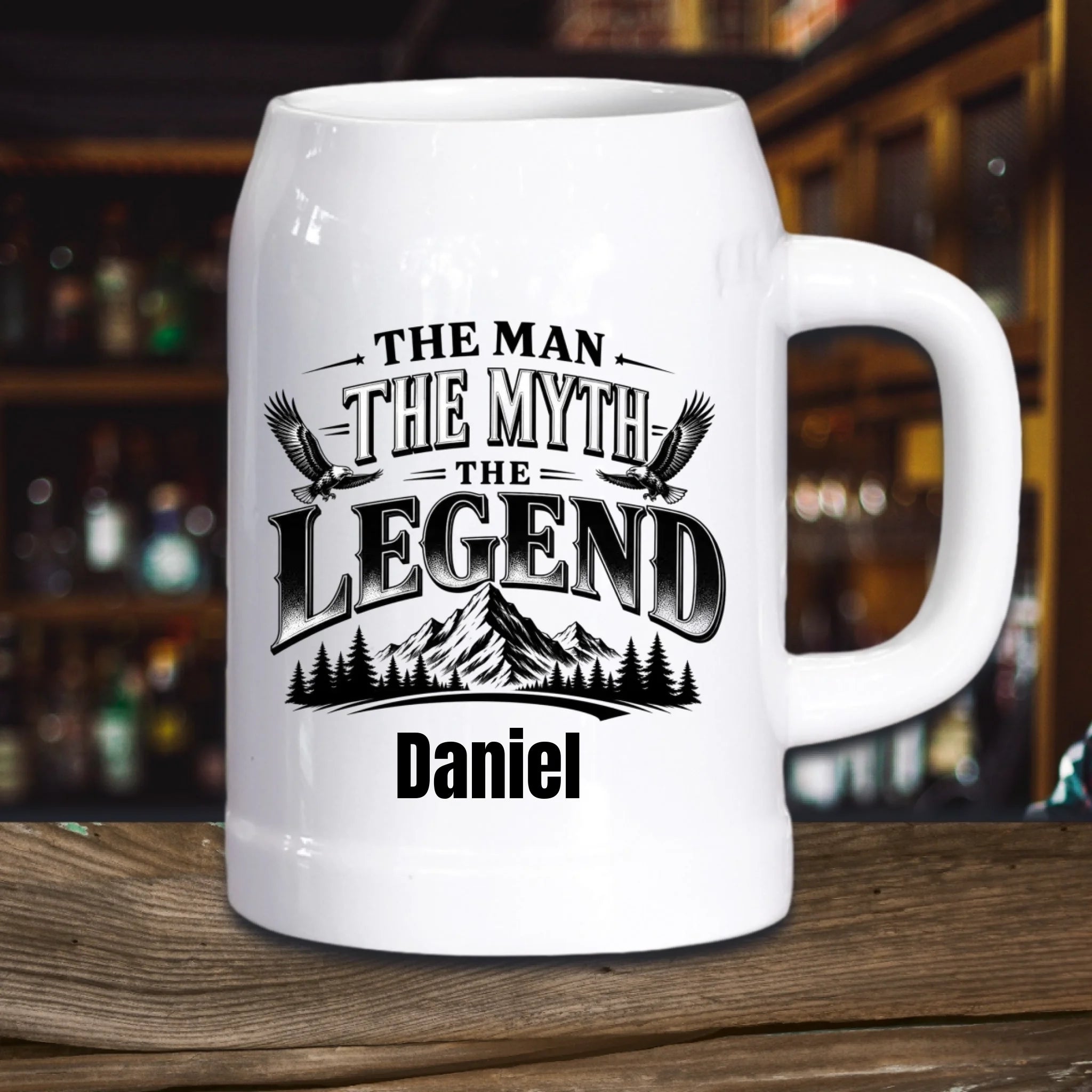 Bierkrug aus Stein personalisiert