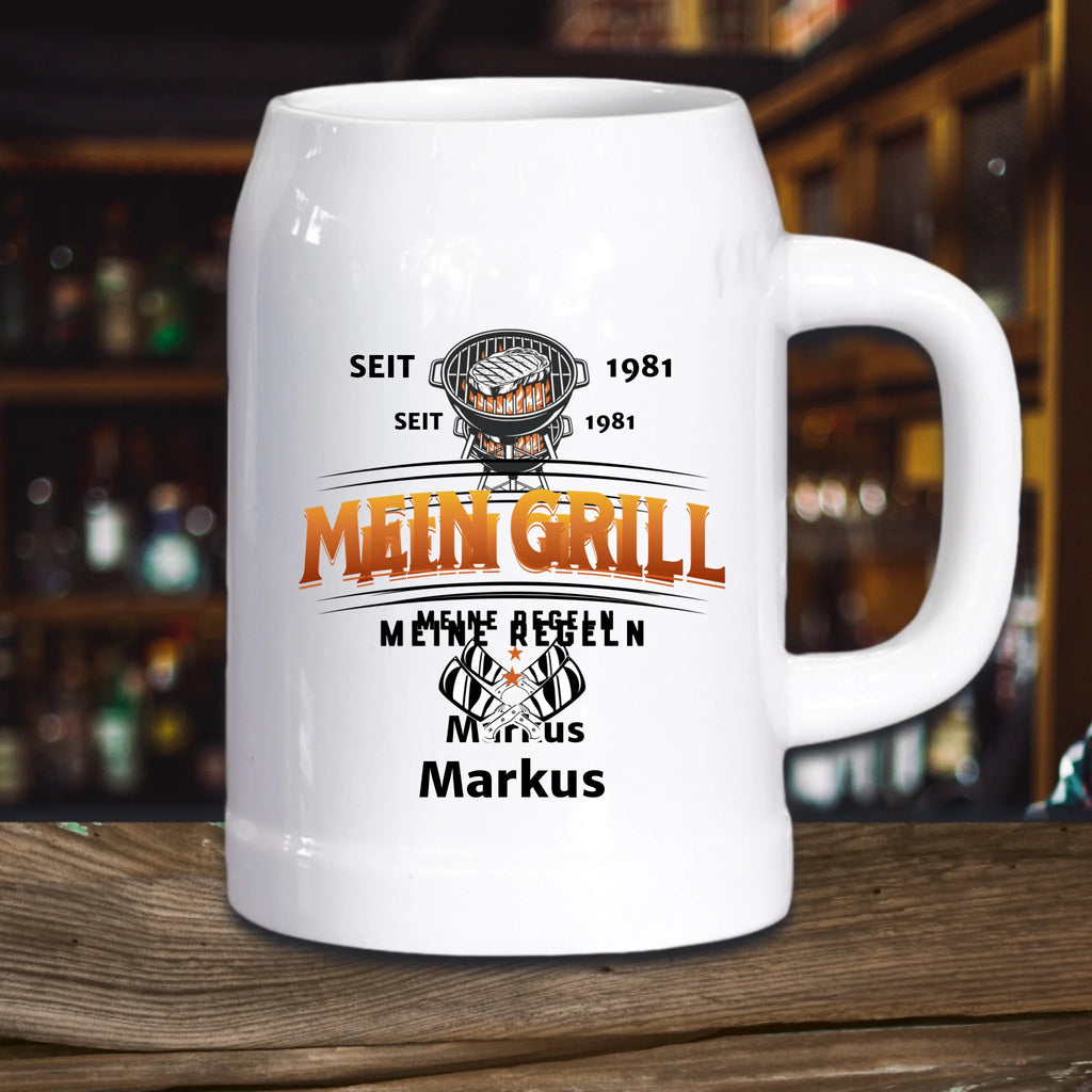 Bierkrug aus Stein personalisiert