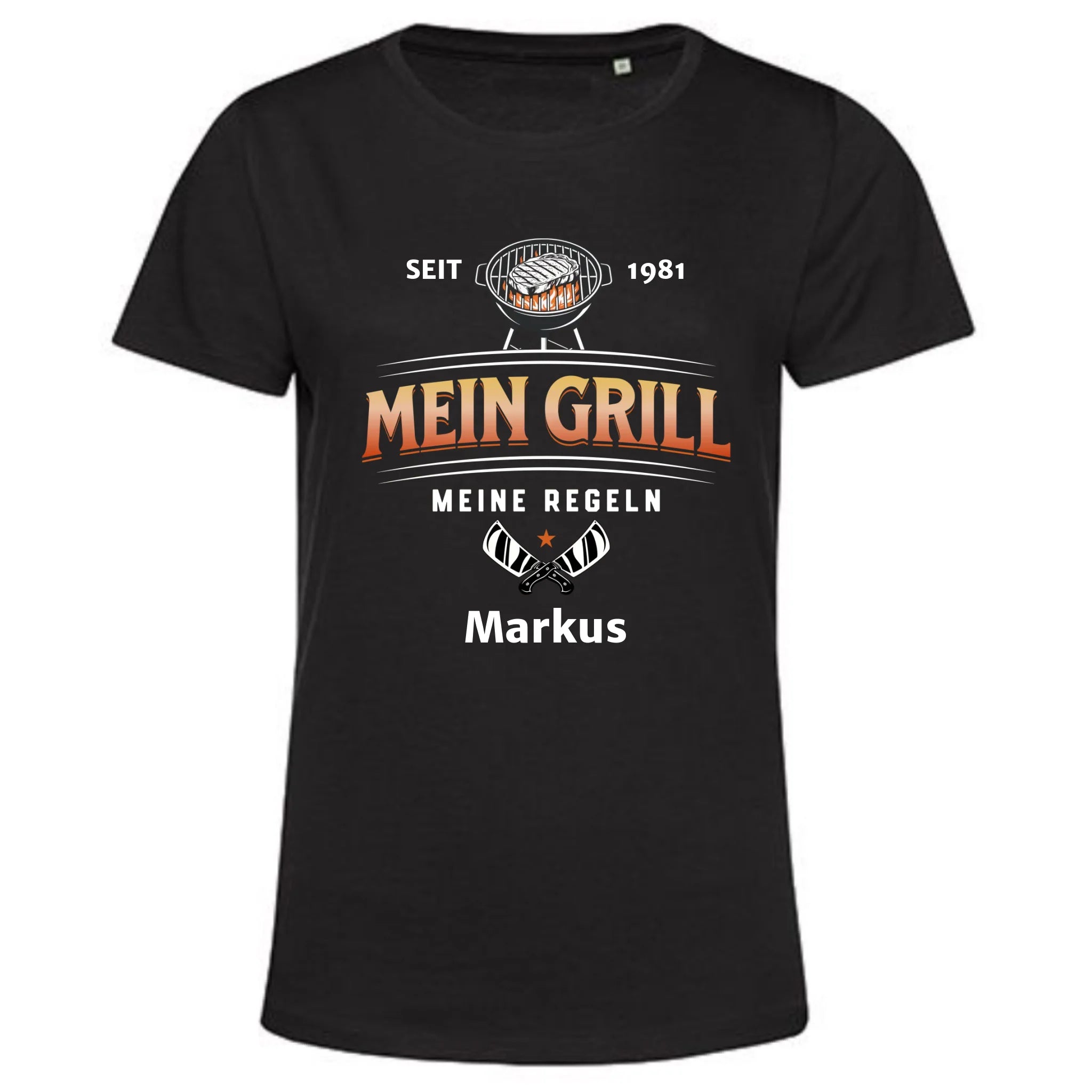 Personalisiertes T-Shirt Damen - schwarz