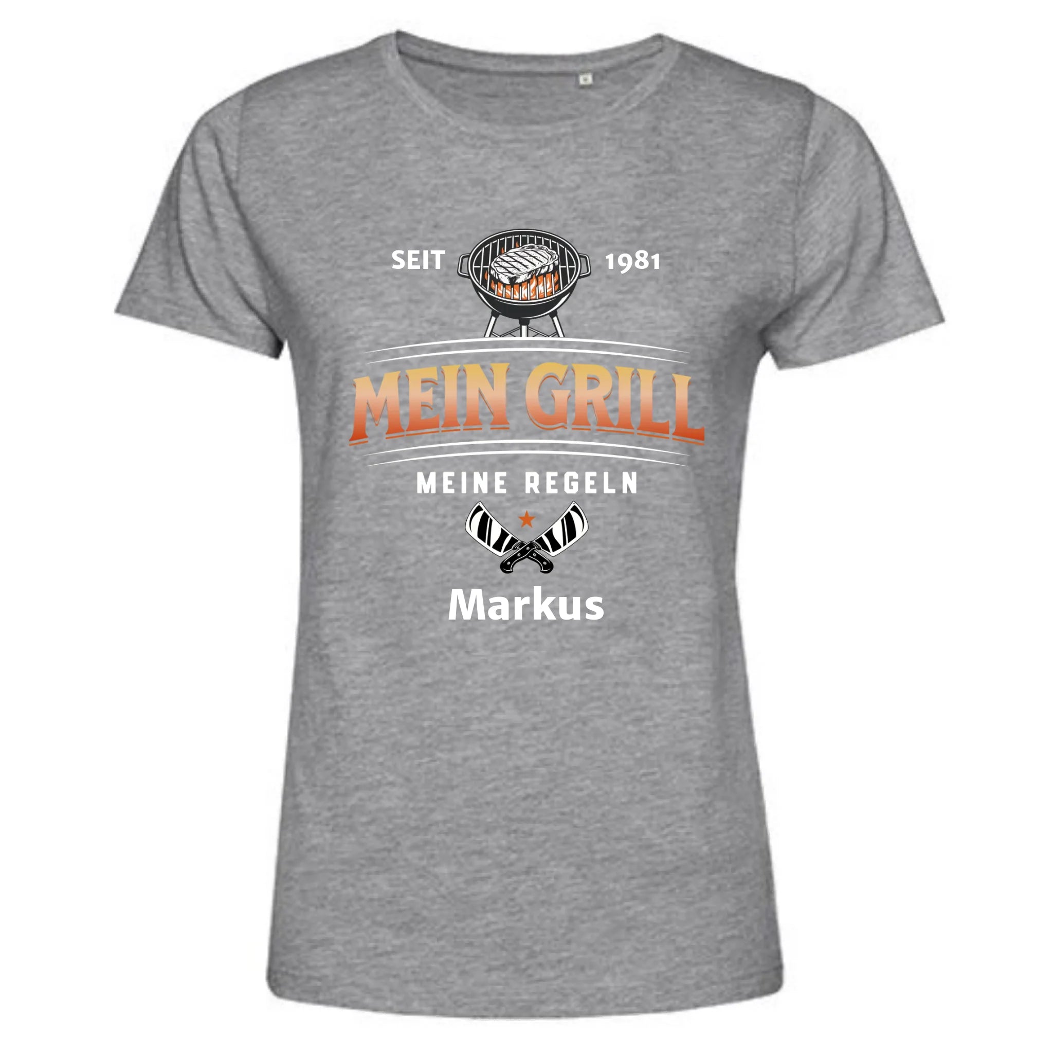 Personalisiertes T-Shirt Damen - grau
