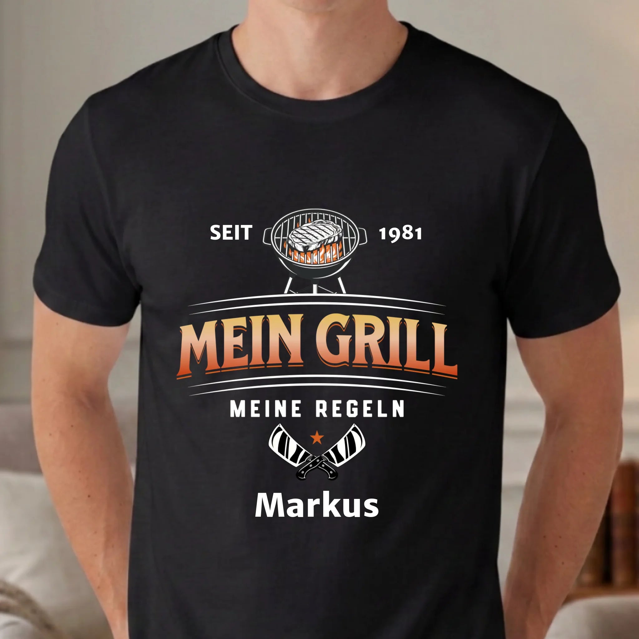 Personalisiertes T-shirt unisex - schwarz
