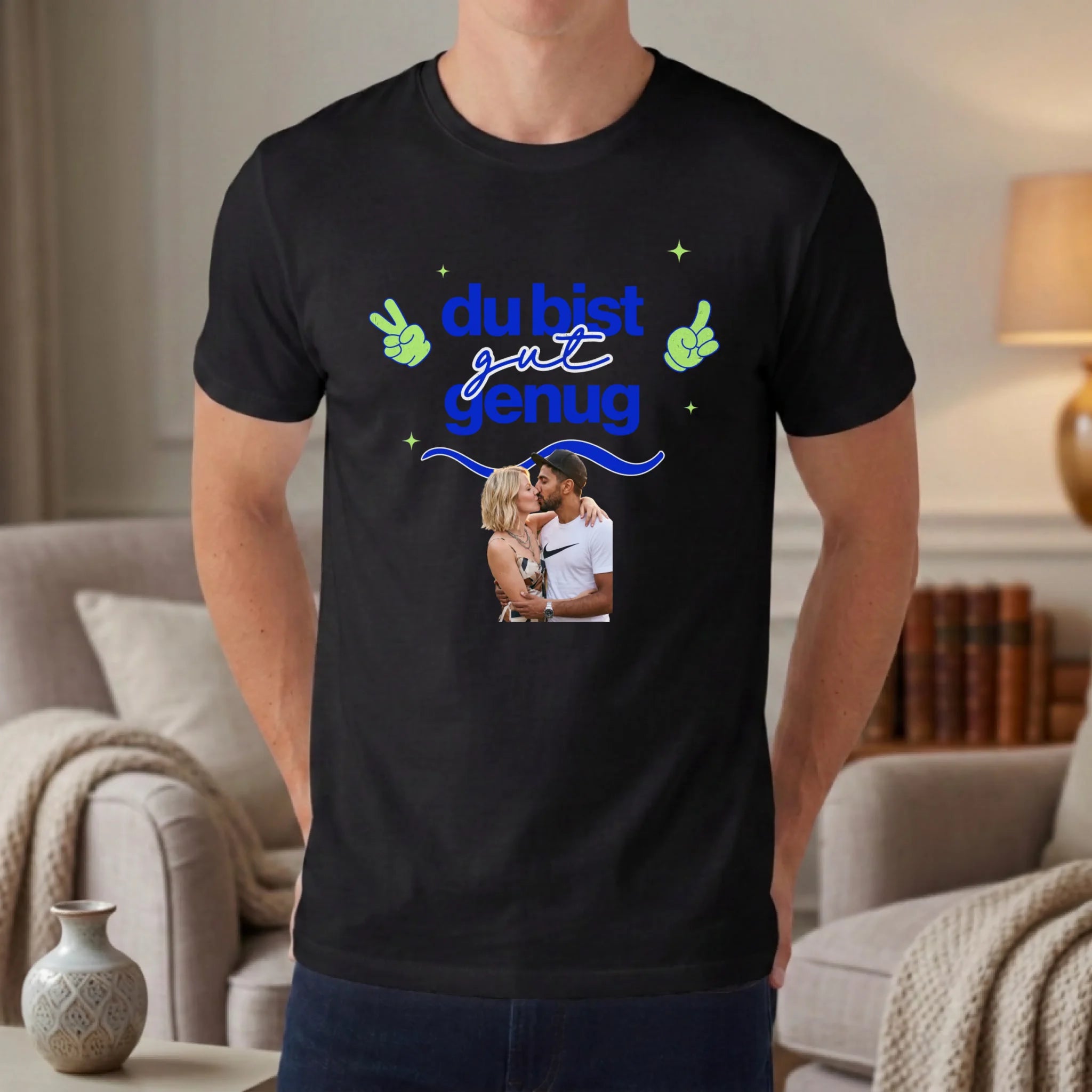 Personalisiertes T-shirt unisex - schwarz
