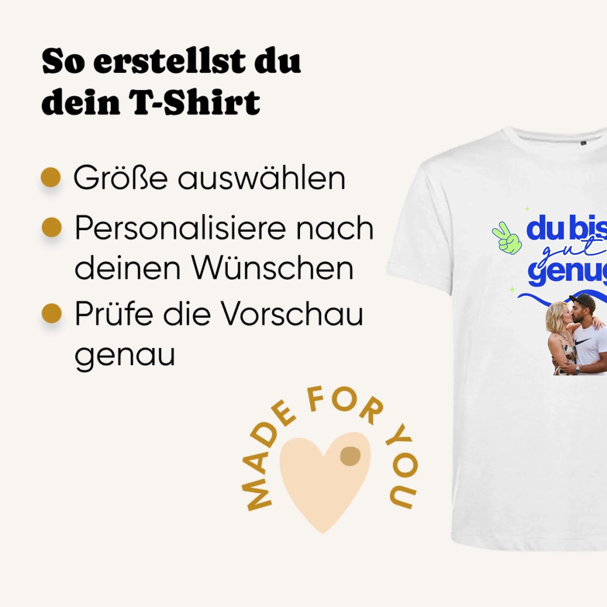 Personalisiertes T-shirt unisex - Erklärung