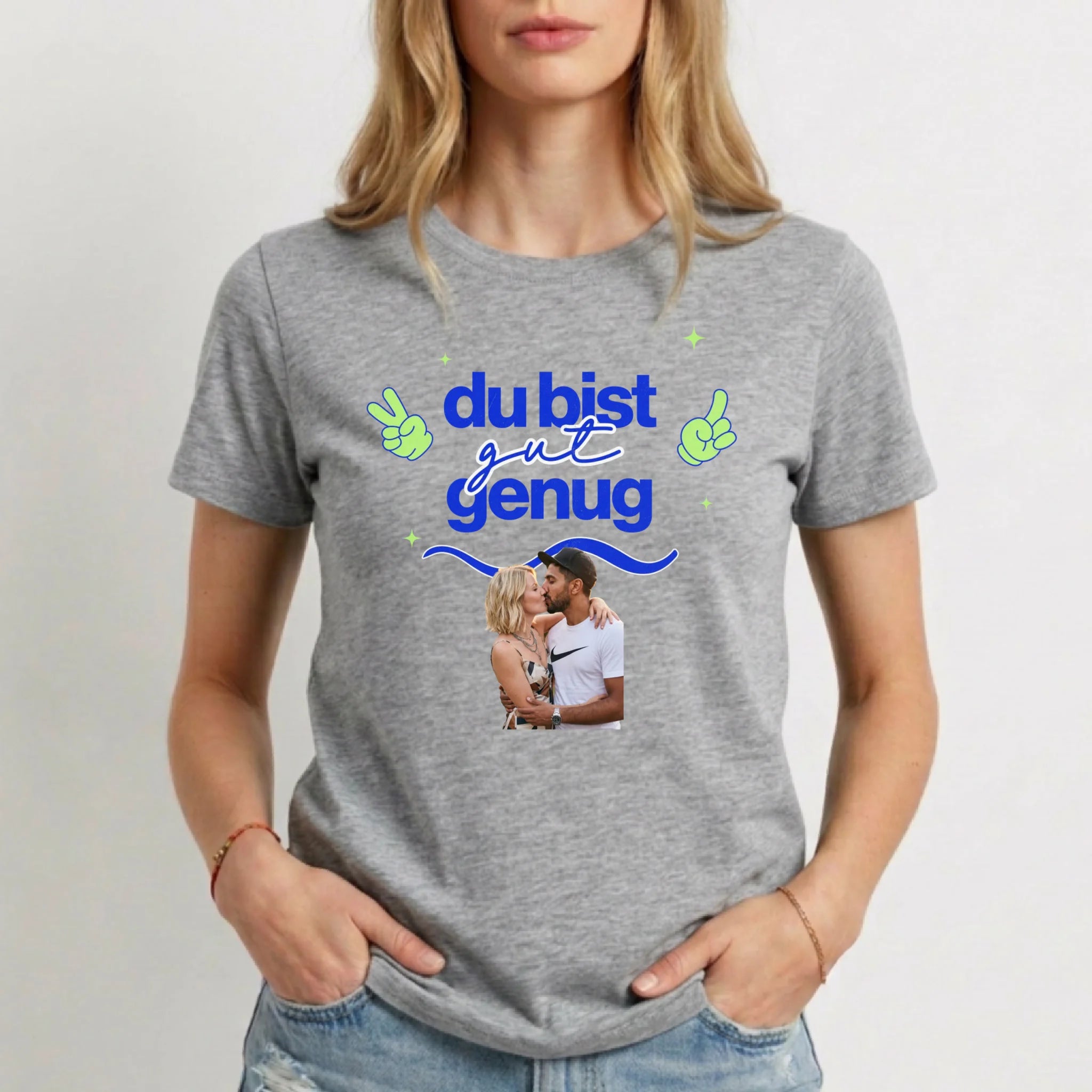 Personalisiertes T-Shirt Damen - grau