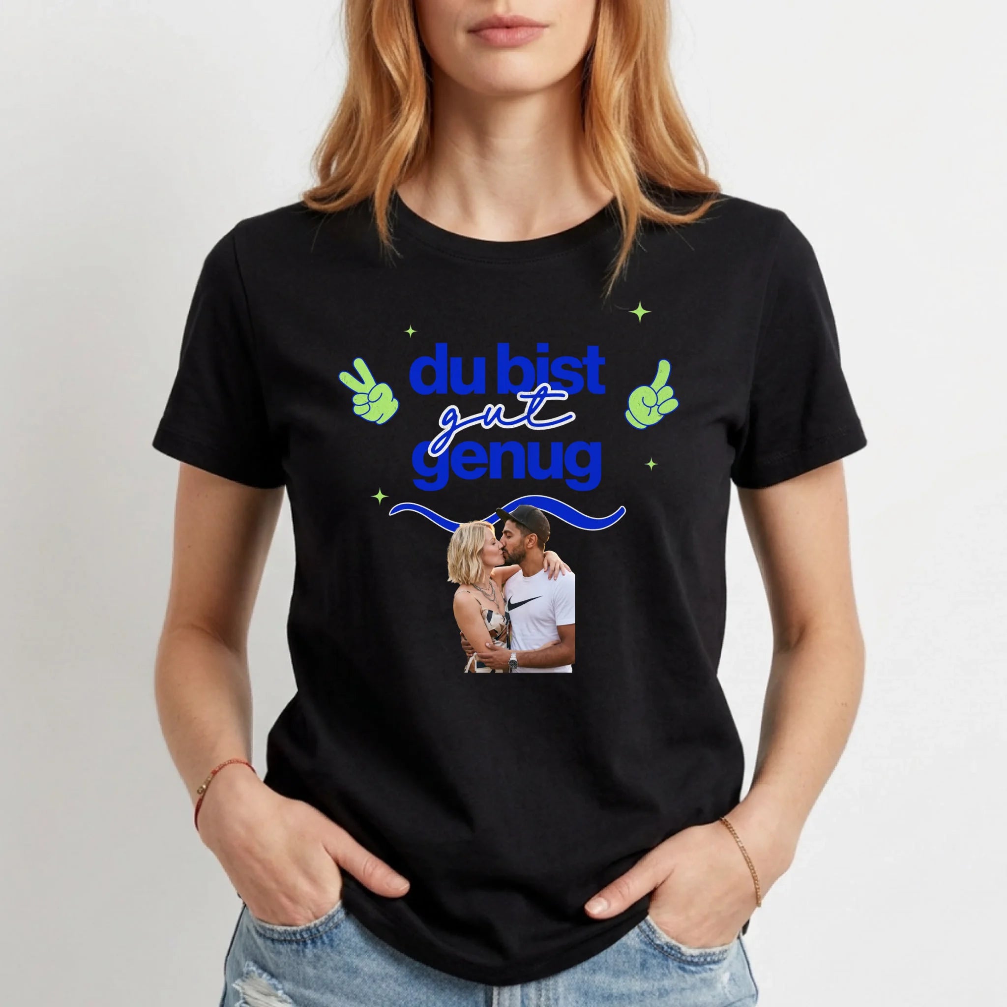 Personalisiertes T-Shirt Damen - schwarz