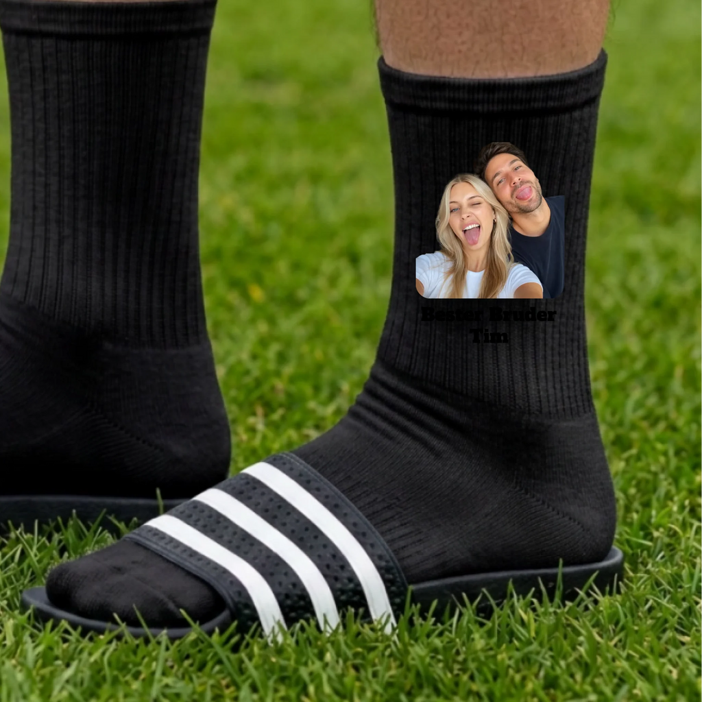 Personalisierte Socken schwarz