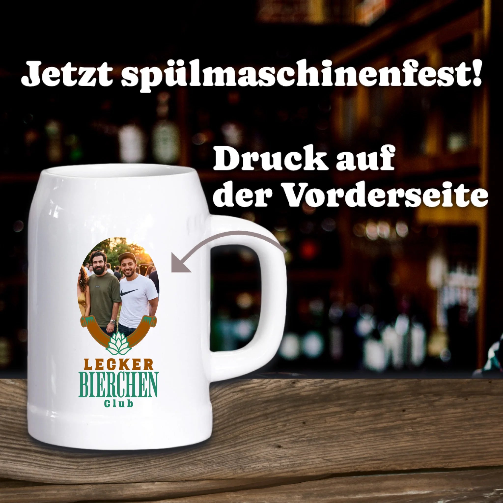 Bierkrug aus Stein personalisiert