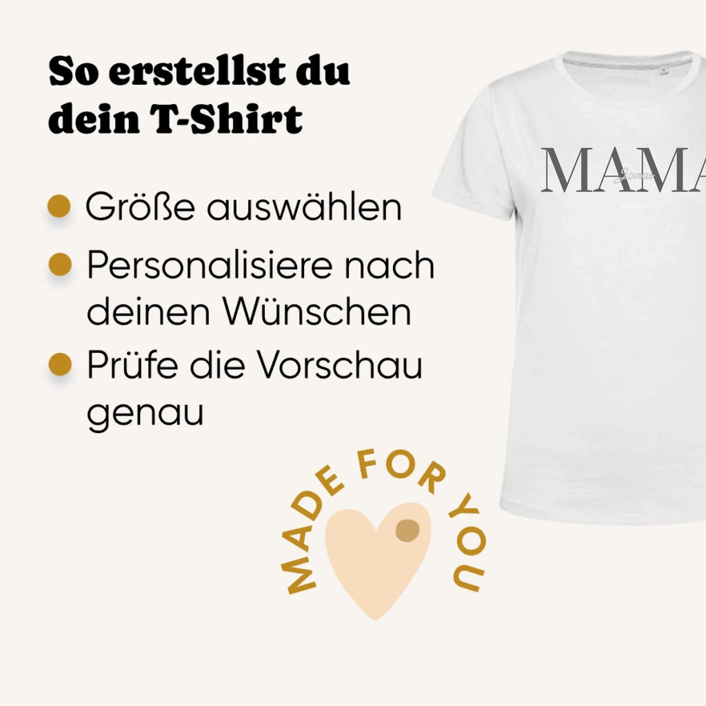 Personalisiertes T-Shirt Damen - weiss