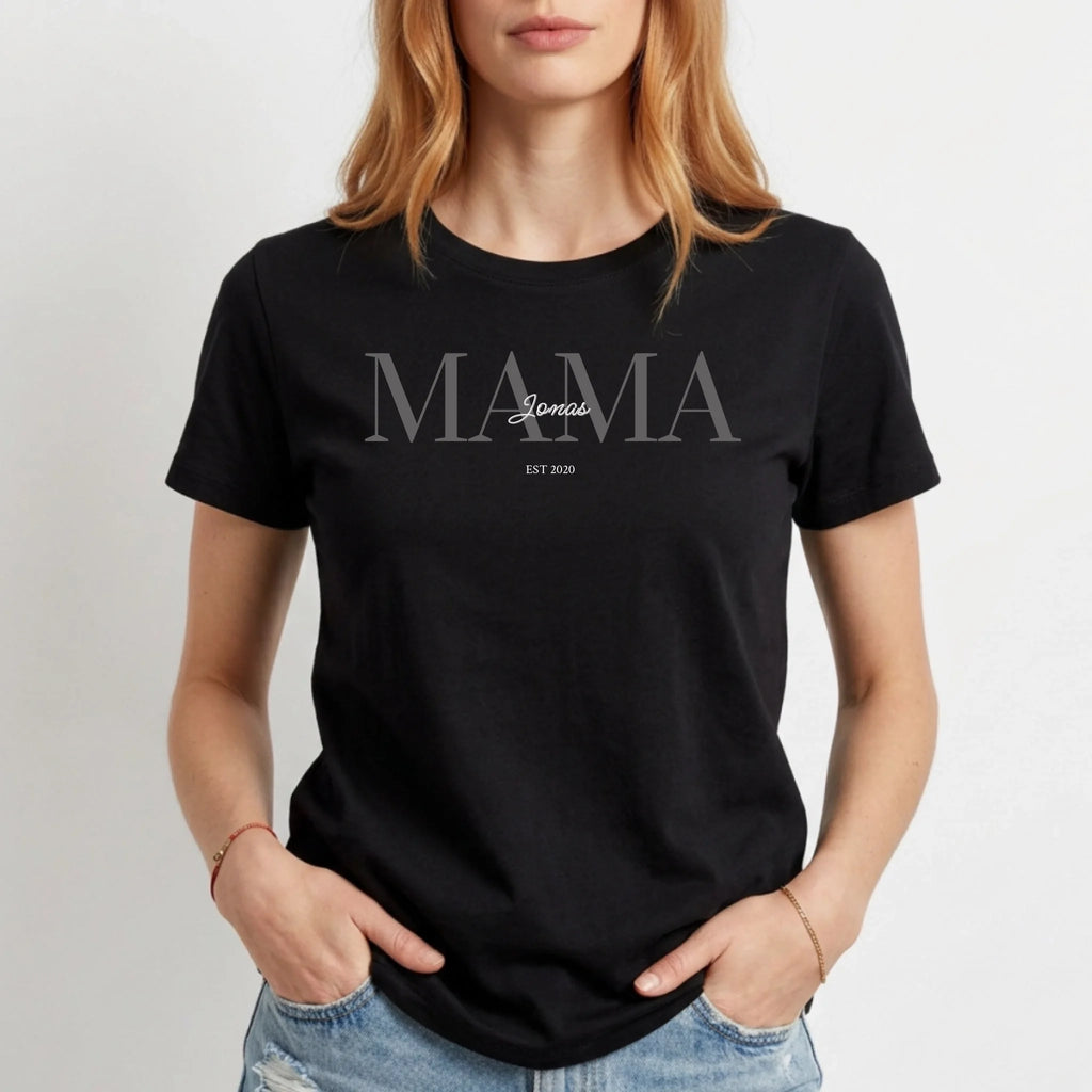 Personalisiertes T-Shirt Damen - schwarz