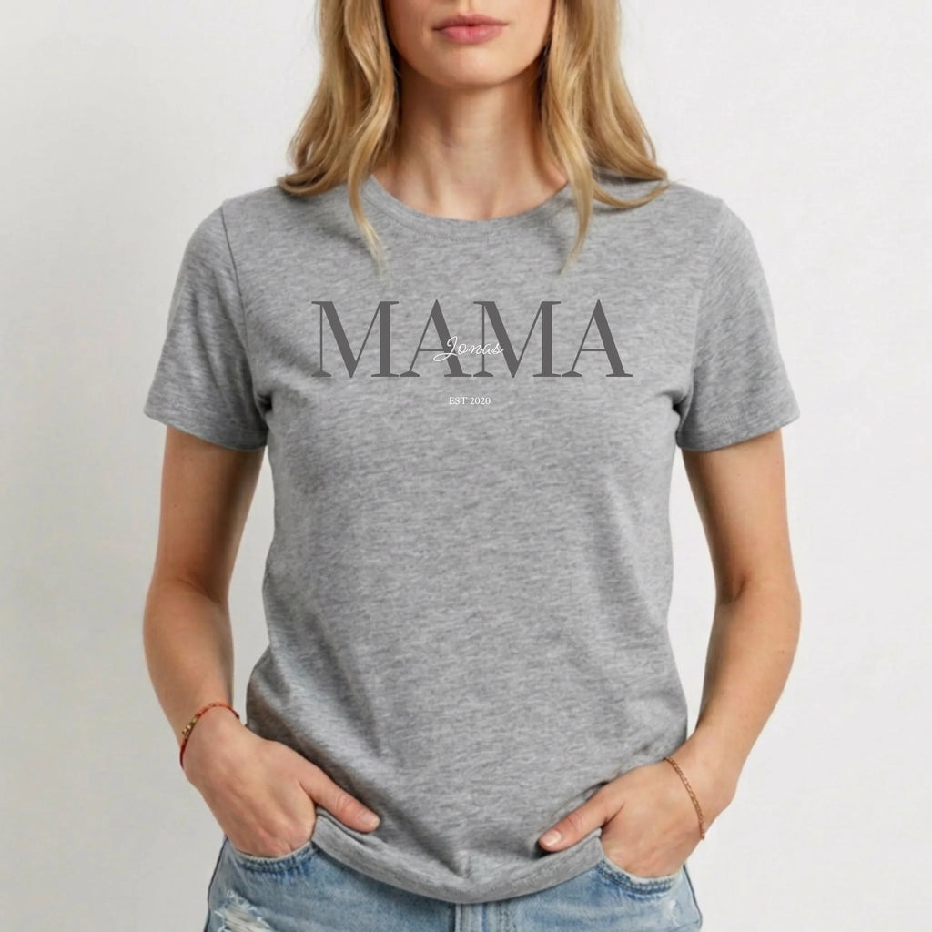 Personalisiertes T-Shirt Damen - grau