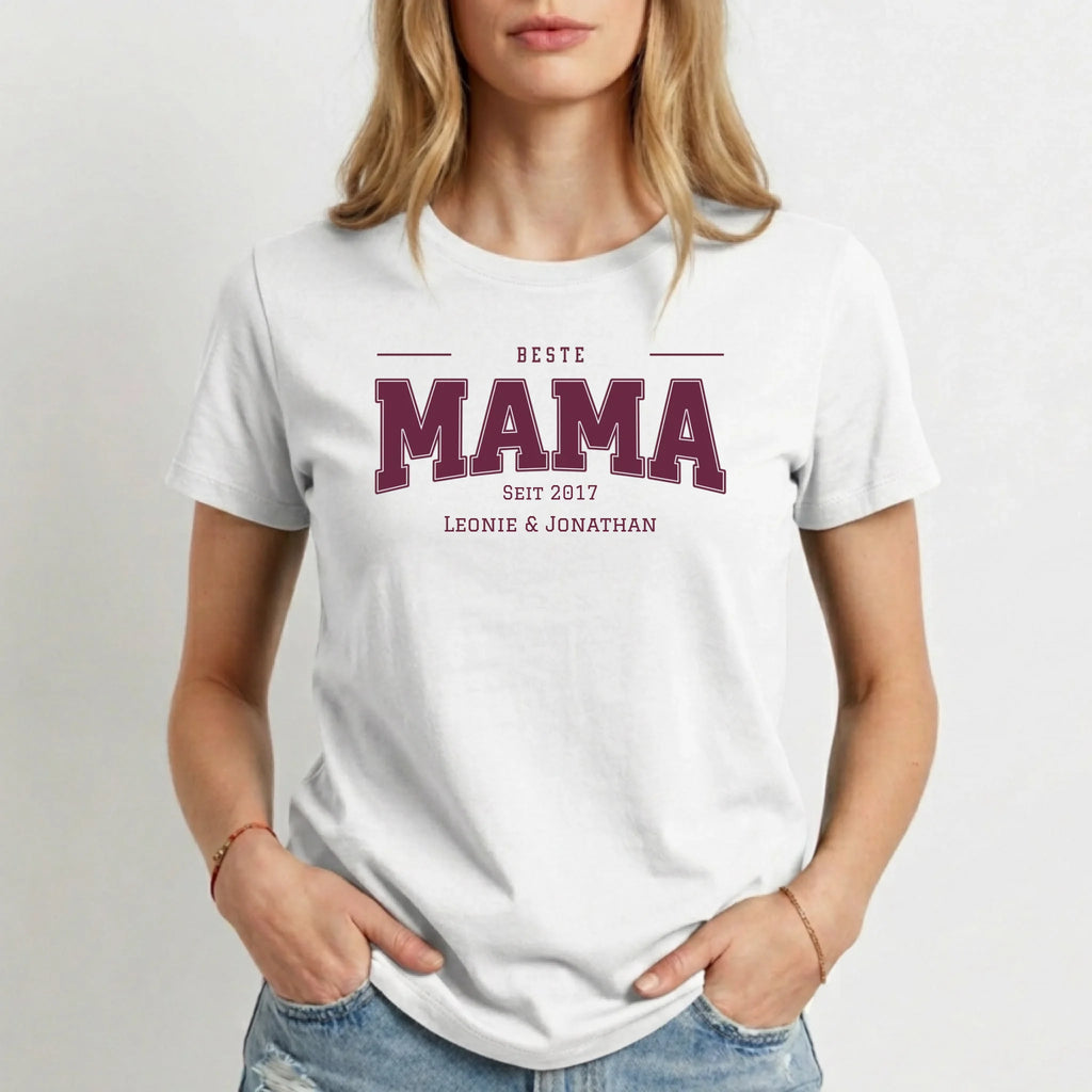 Personalisiertes T-Shirt Damen - weiss