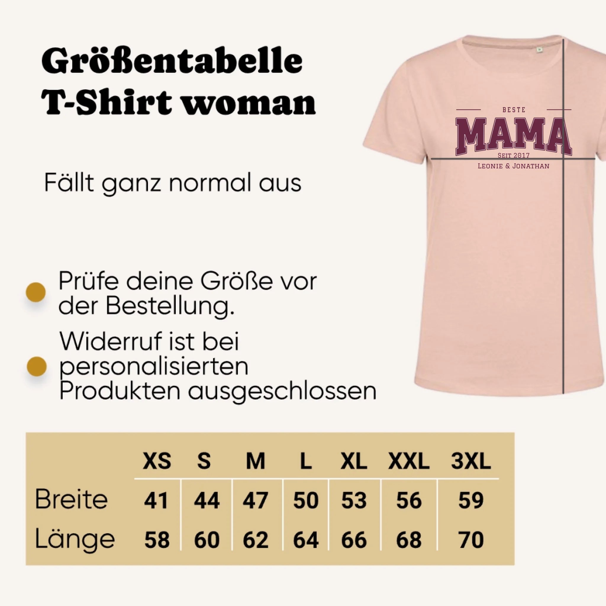 Personalisiertes T-Shirt Damen - weiss