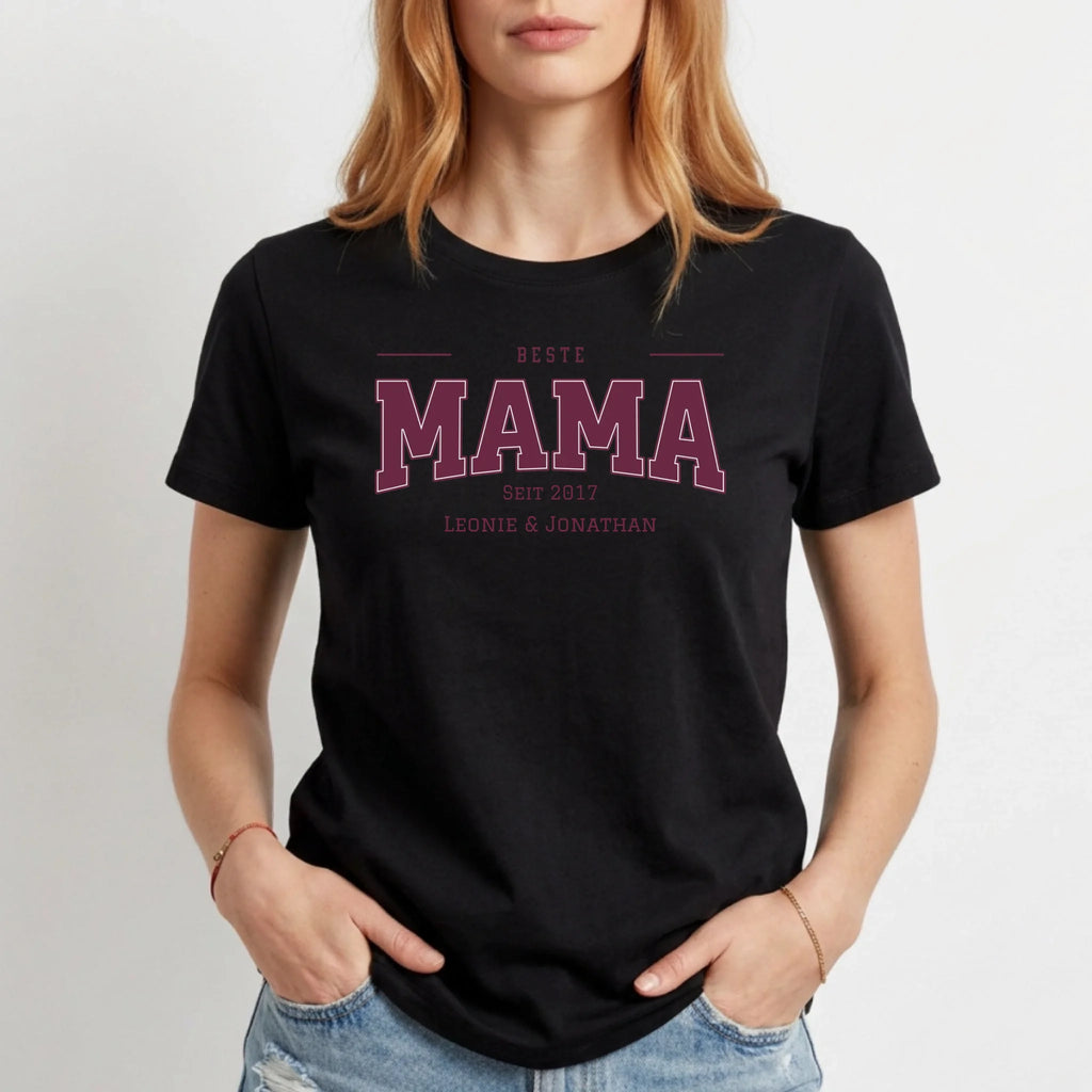 Personalisiertes T-Shirt Damen - schwarz