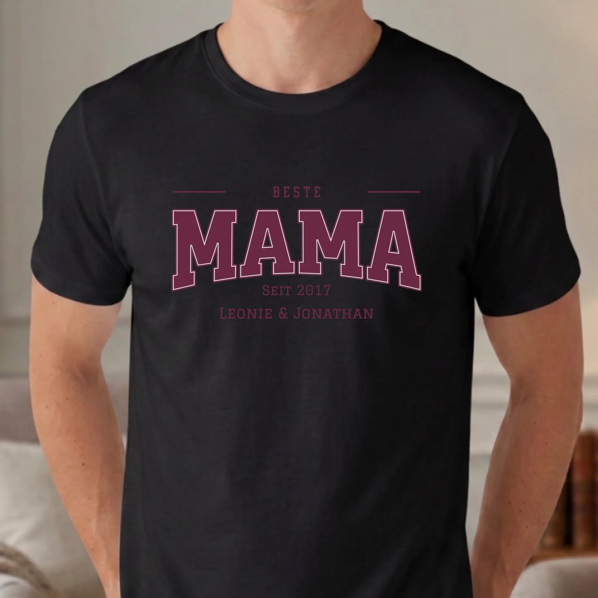 Personalisiertes T-shirt unisex - schwarz
