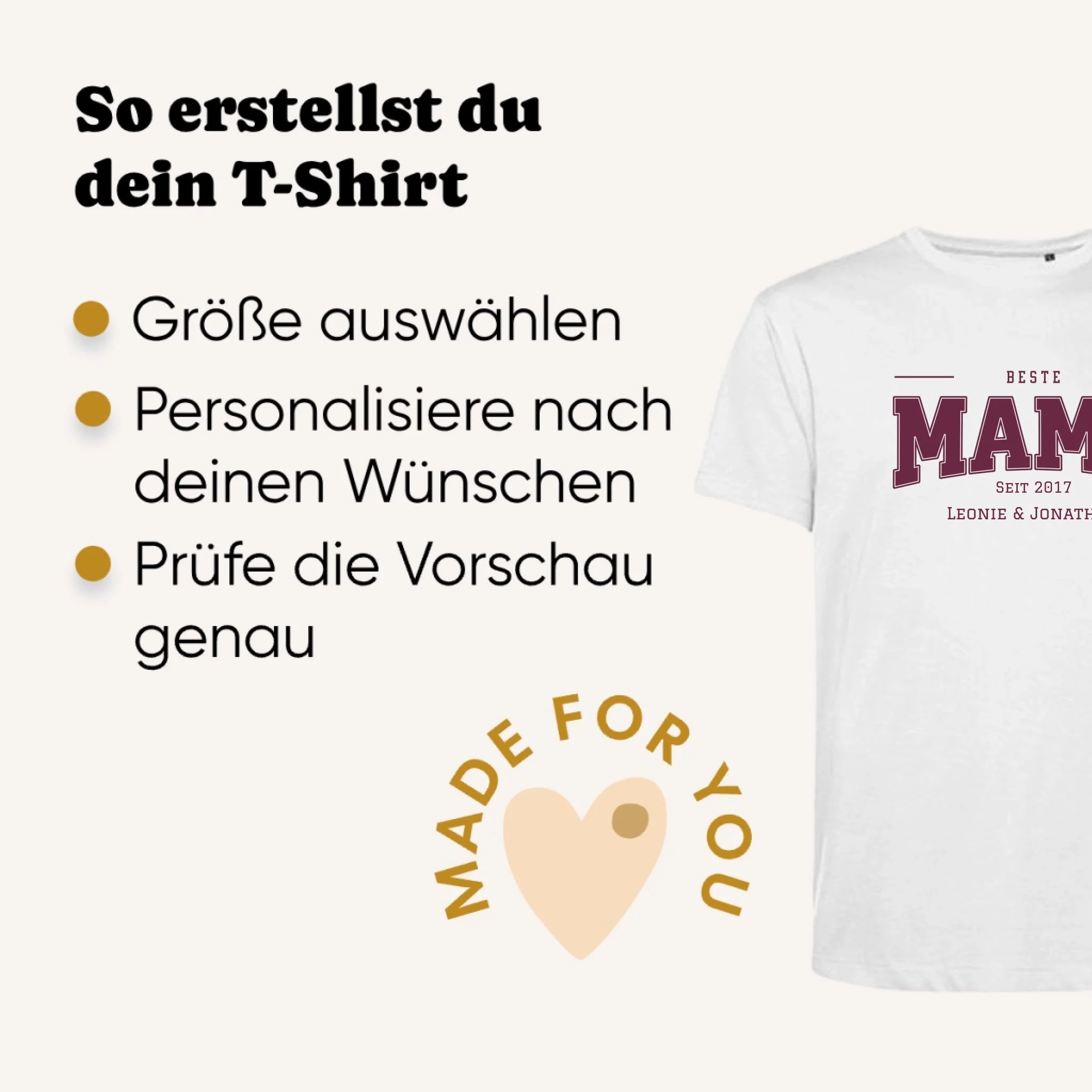 Personalisiertes T-shirt unisex - Erklärung