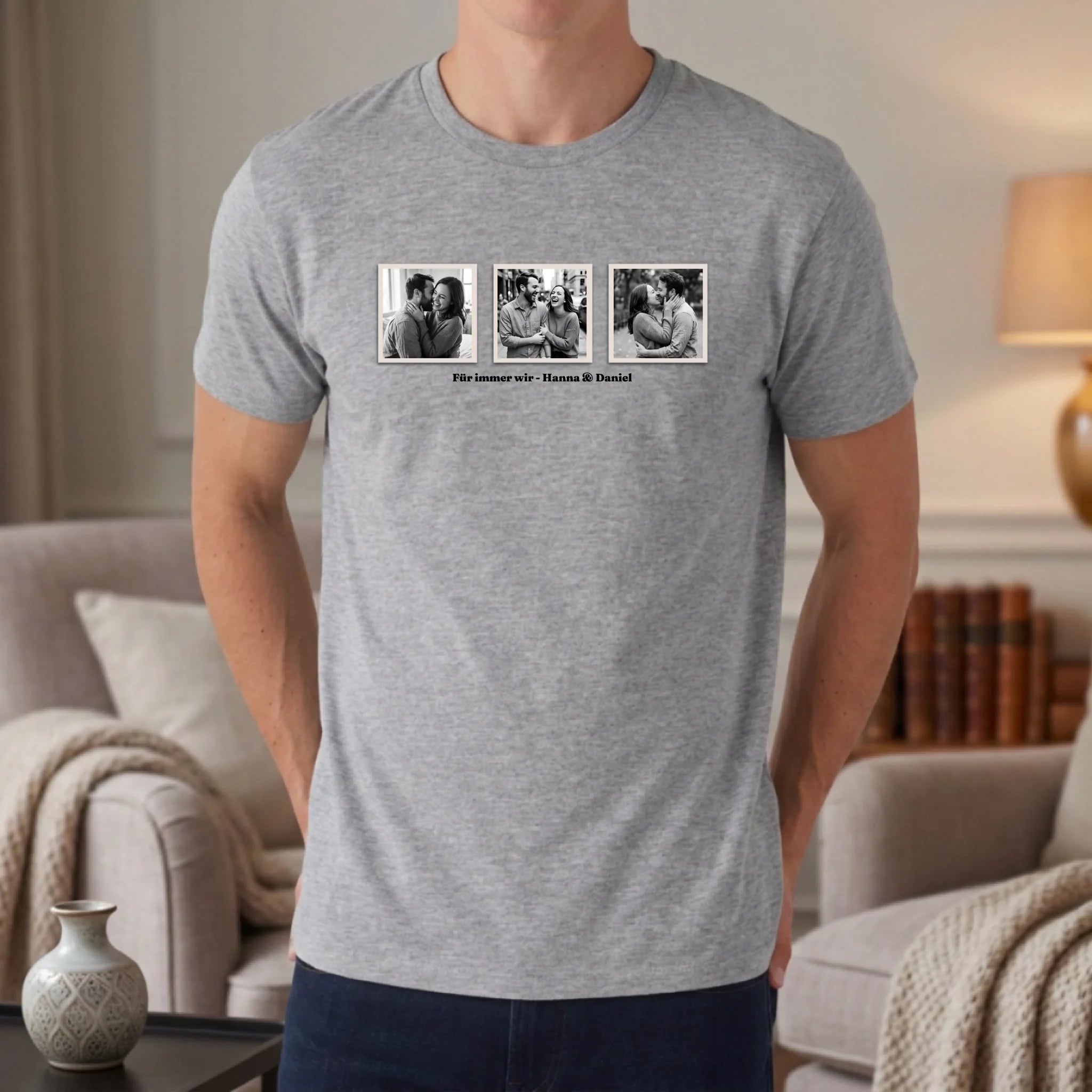 Personalisiertes T-shirt unisex - heather grey