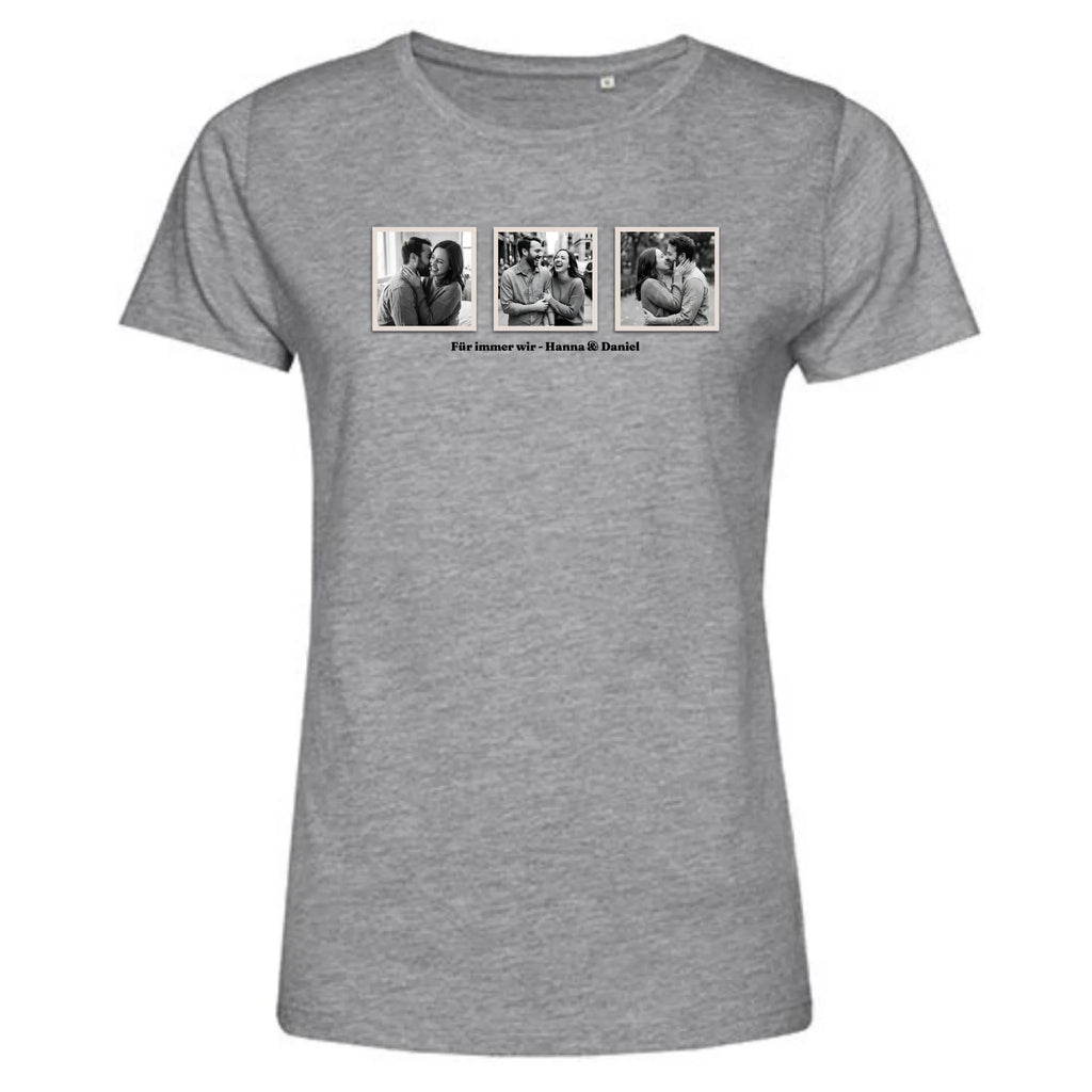 Personalisiertes T-Shirt Damen - grau