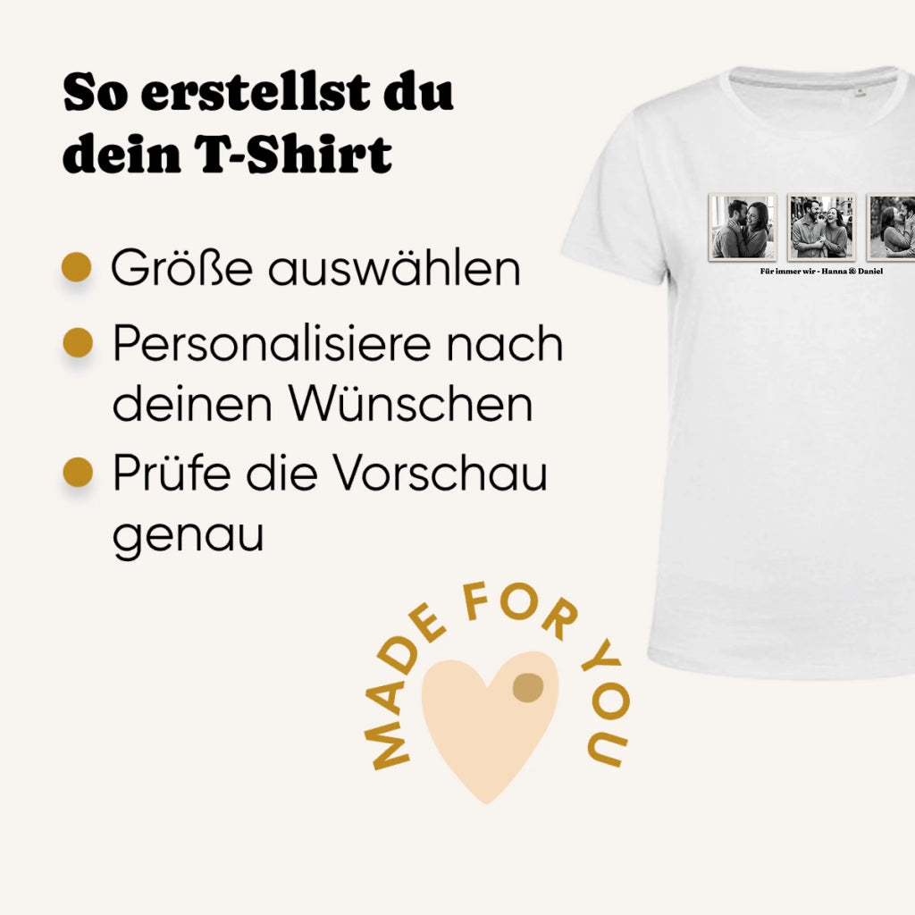 Personalisiertes T-Shirt Damen - weiss