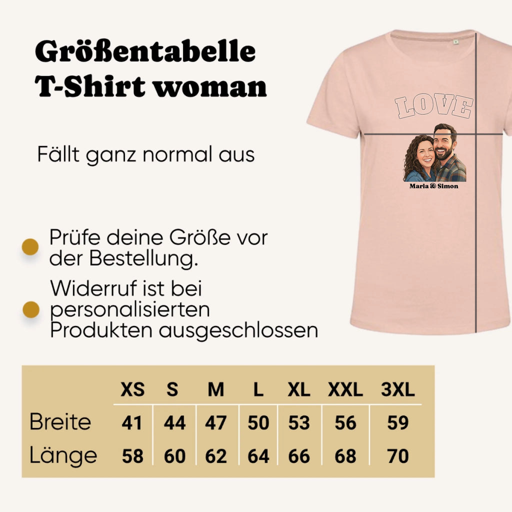 Personalisiertes T-Shirt Damen - weiss