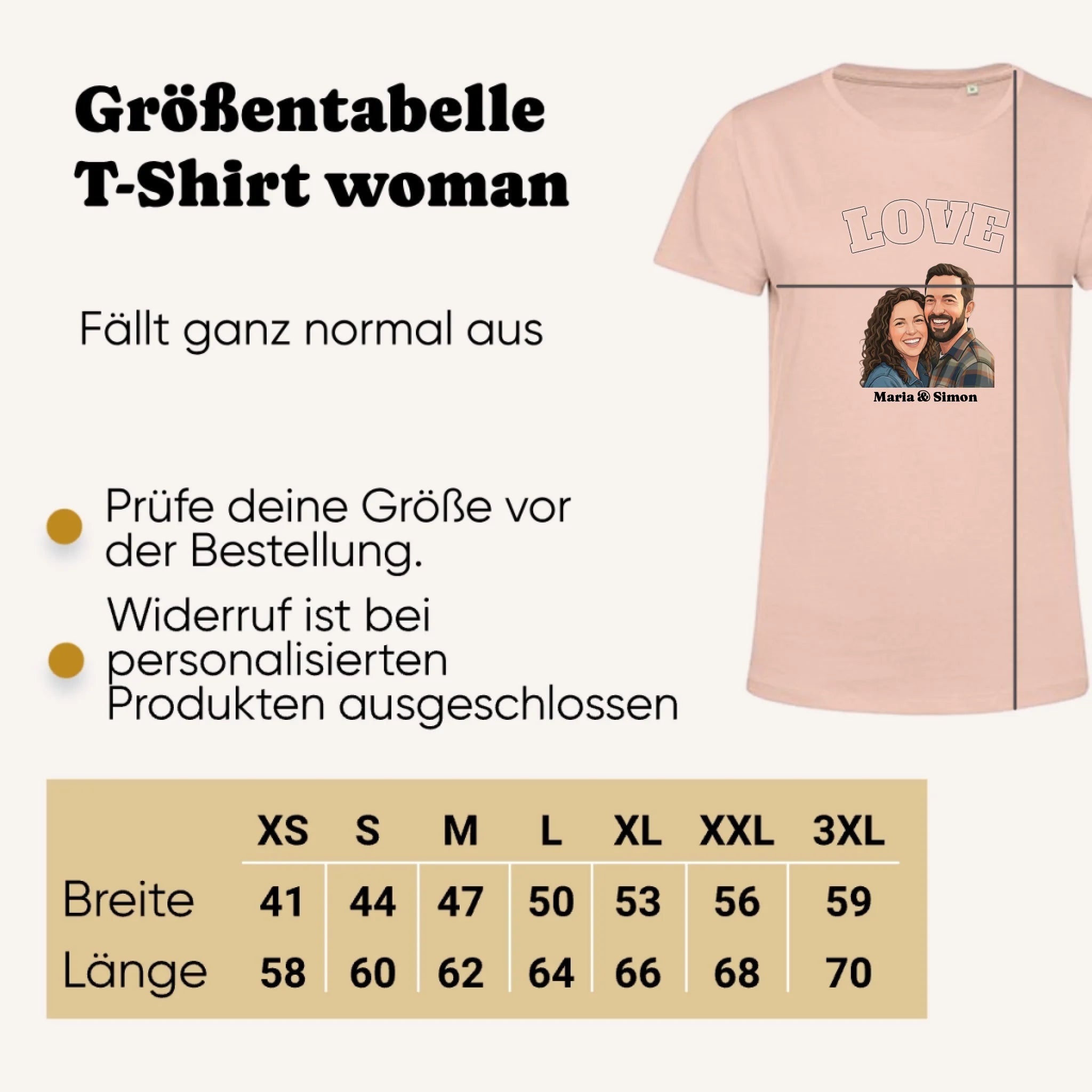 Personalisiertes T-Shirt Damen - weiss