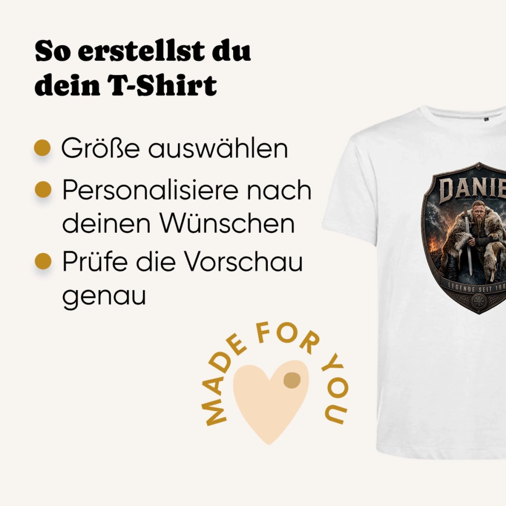 Personalisiertes T-shirt unisex - Erklärung