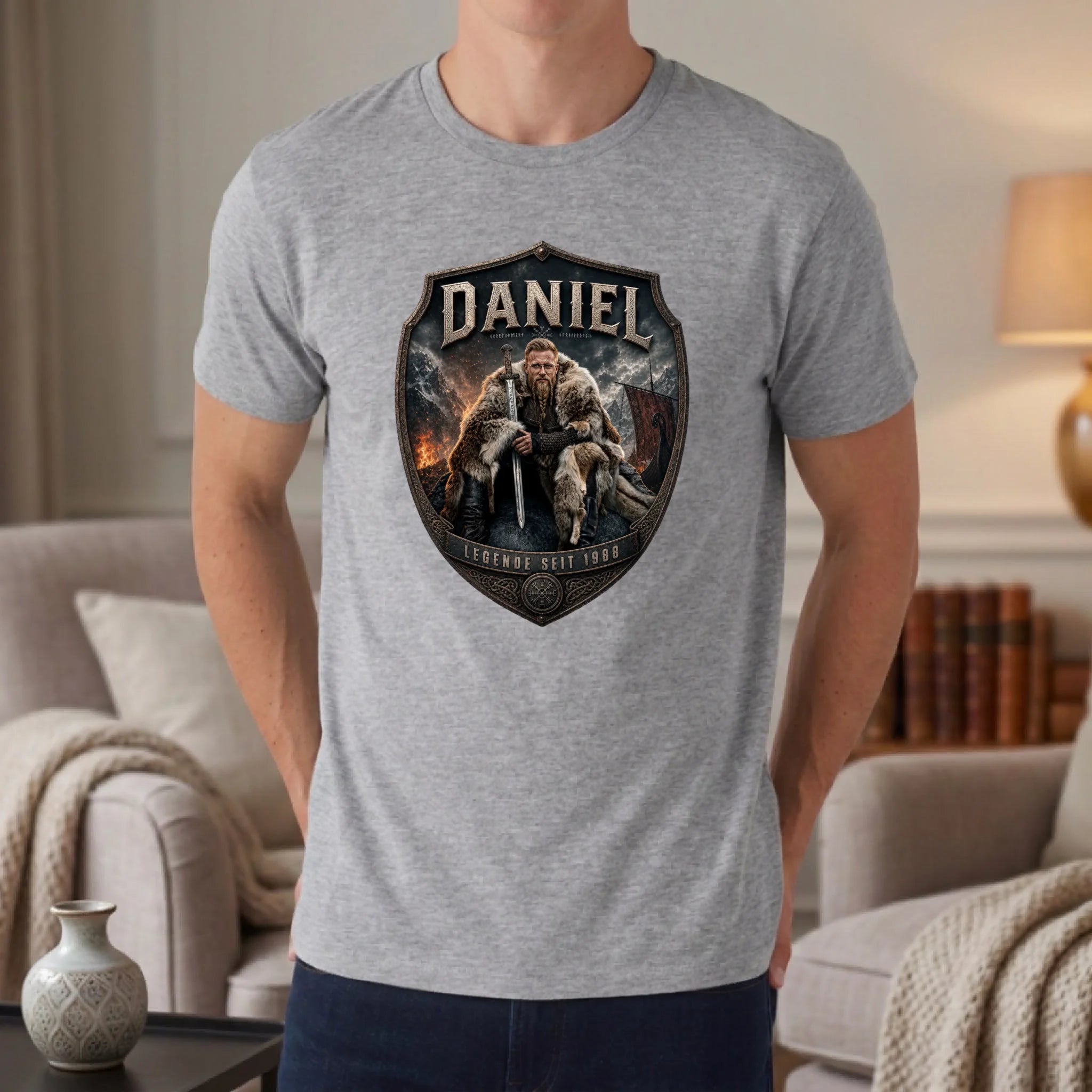 Personalisiertes T-shirt unisex - heather grey