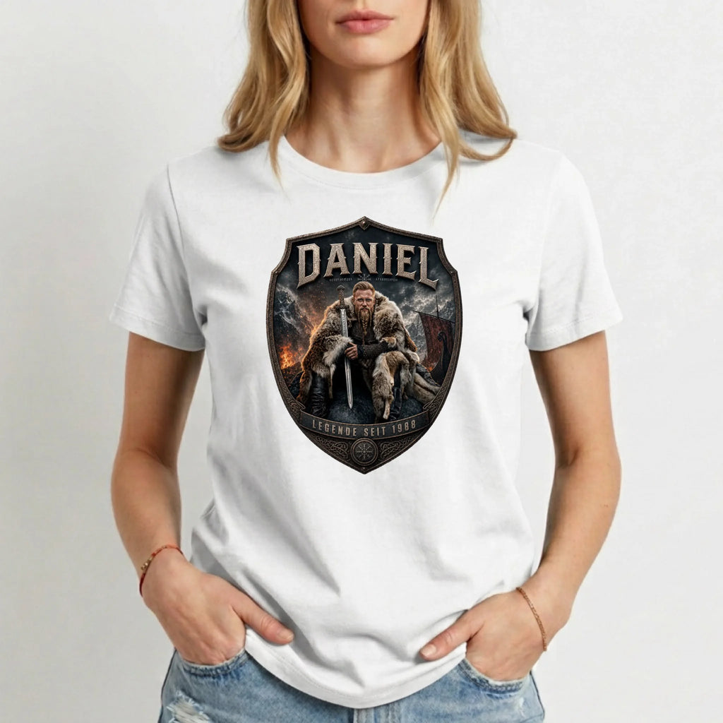 Personalisiertes T-Shirt Damen - weiss
