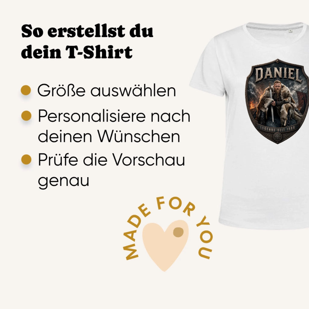 Personalisiertes T-Shirt Damen - weiss