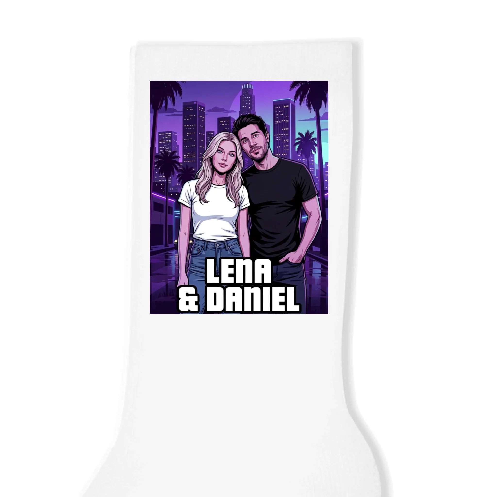 Personalisierte Socken weiß