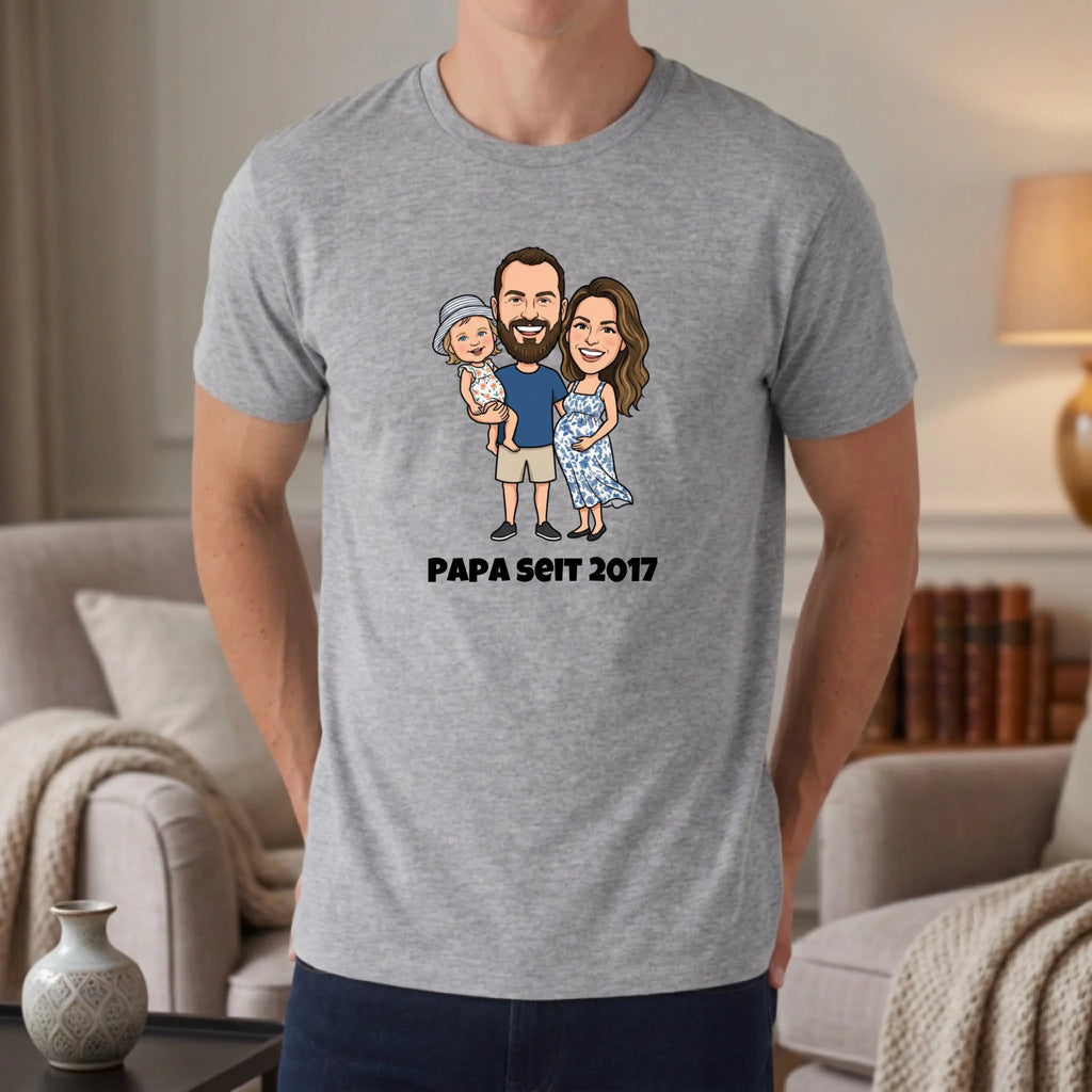Personalisiertes T-shirt unisex - heather grey
